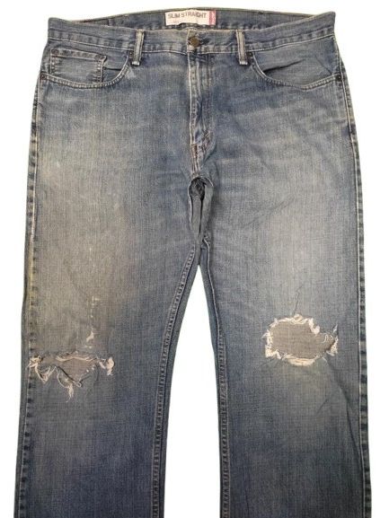 Levi's × Vintage VINTAGE LEVIS 514 DISTRESSED SLIM STRAIGHT STYLE Size US 40 / EU 56 - 2 Thumbnail