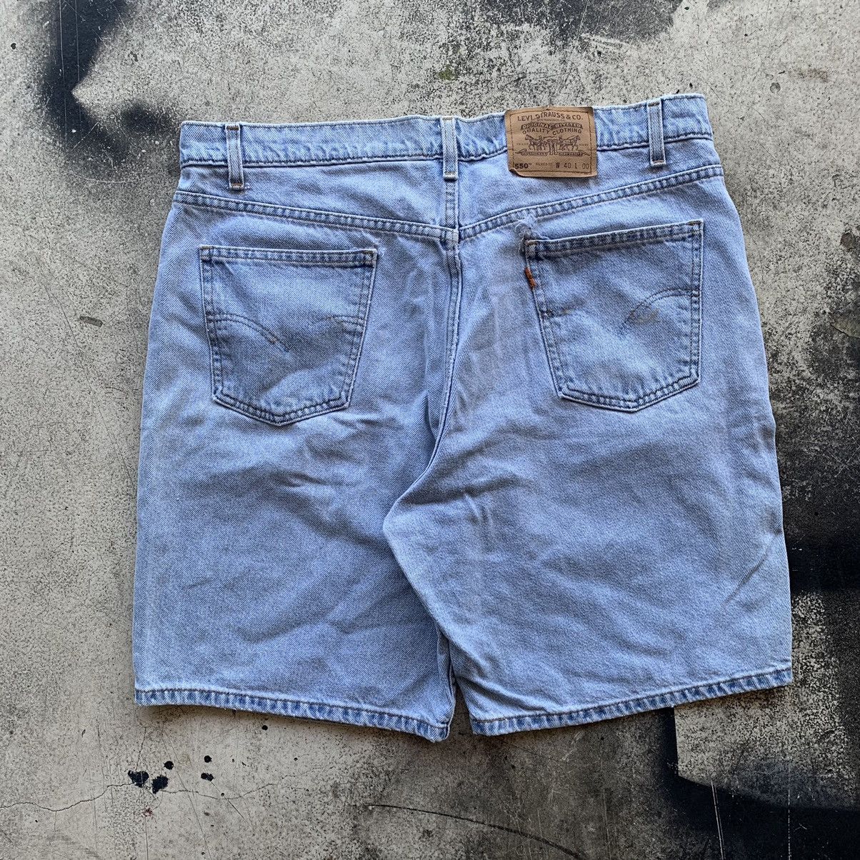 Vintage 90s 2024 Orange Tab Levis 505 Denim Jean Shorts Size 34