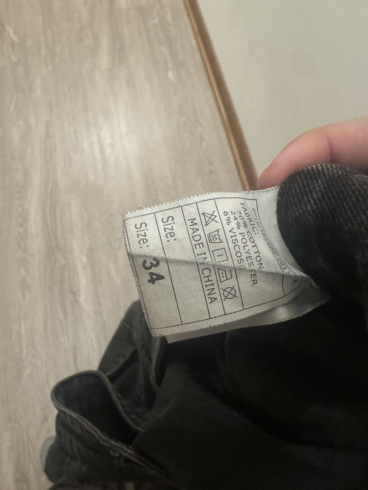 Other Black Distressed Cross Patch Denim Jeans Size US 34 / EU 50 - 3 Thumbnail
