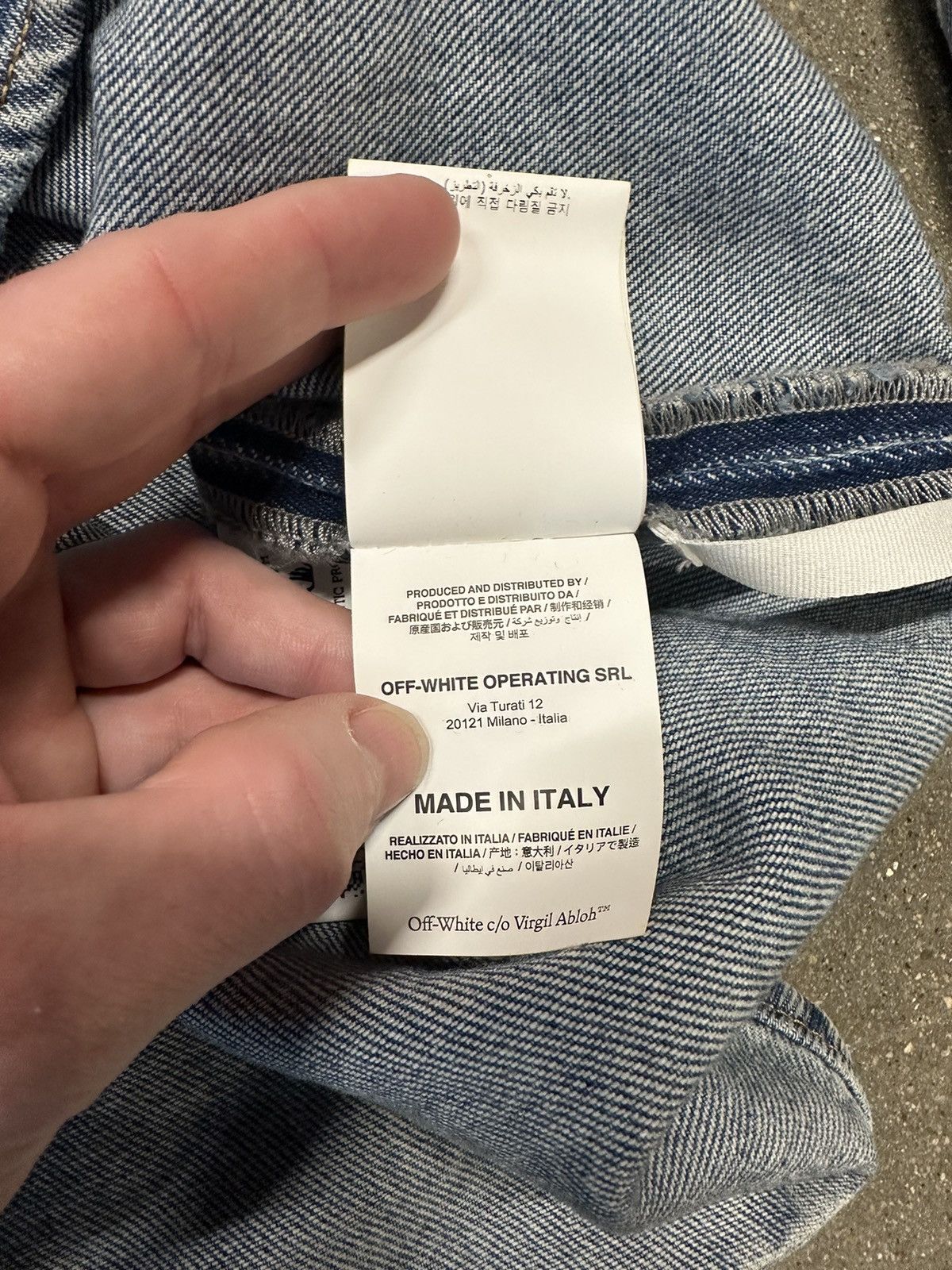 Off-White Off White Diag Outline Denim Jacket Blue Size US S / EU 44-46 / 1 - 10 Thumbnail
