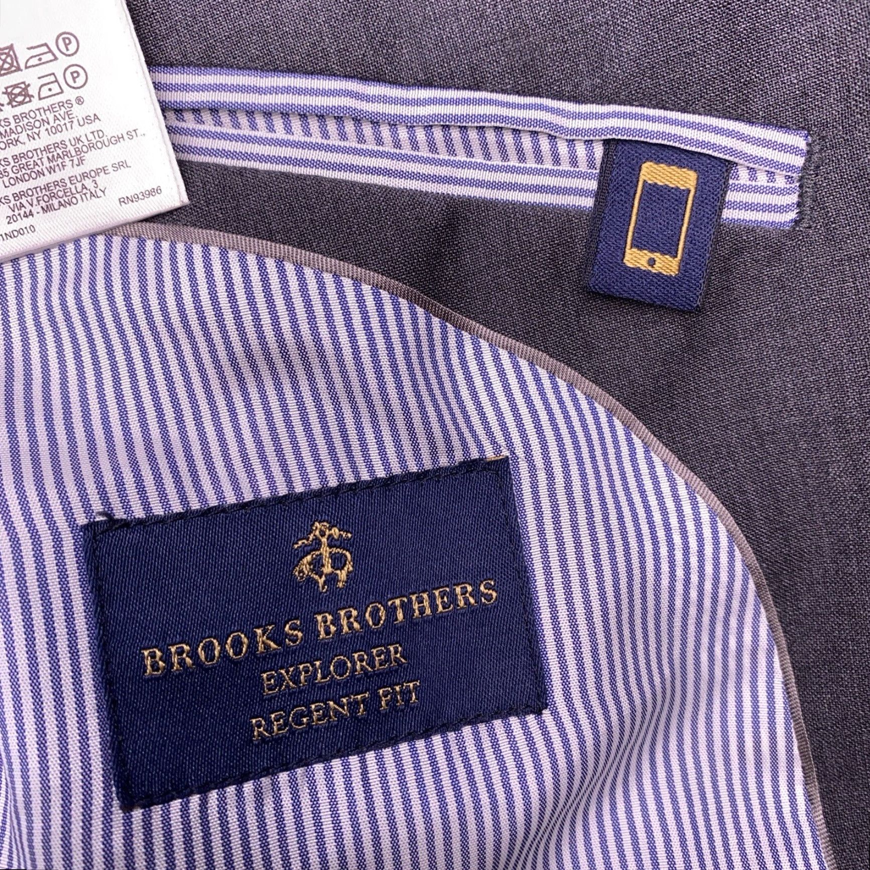 Brooks Brothers Brooks Brothers Explorer Regent Fit Blazer 38 Short Gray Wool Stretch New Size US 38 / EU 54 - 7 Thumbnail