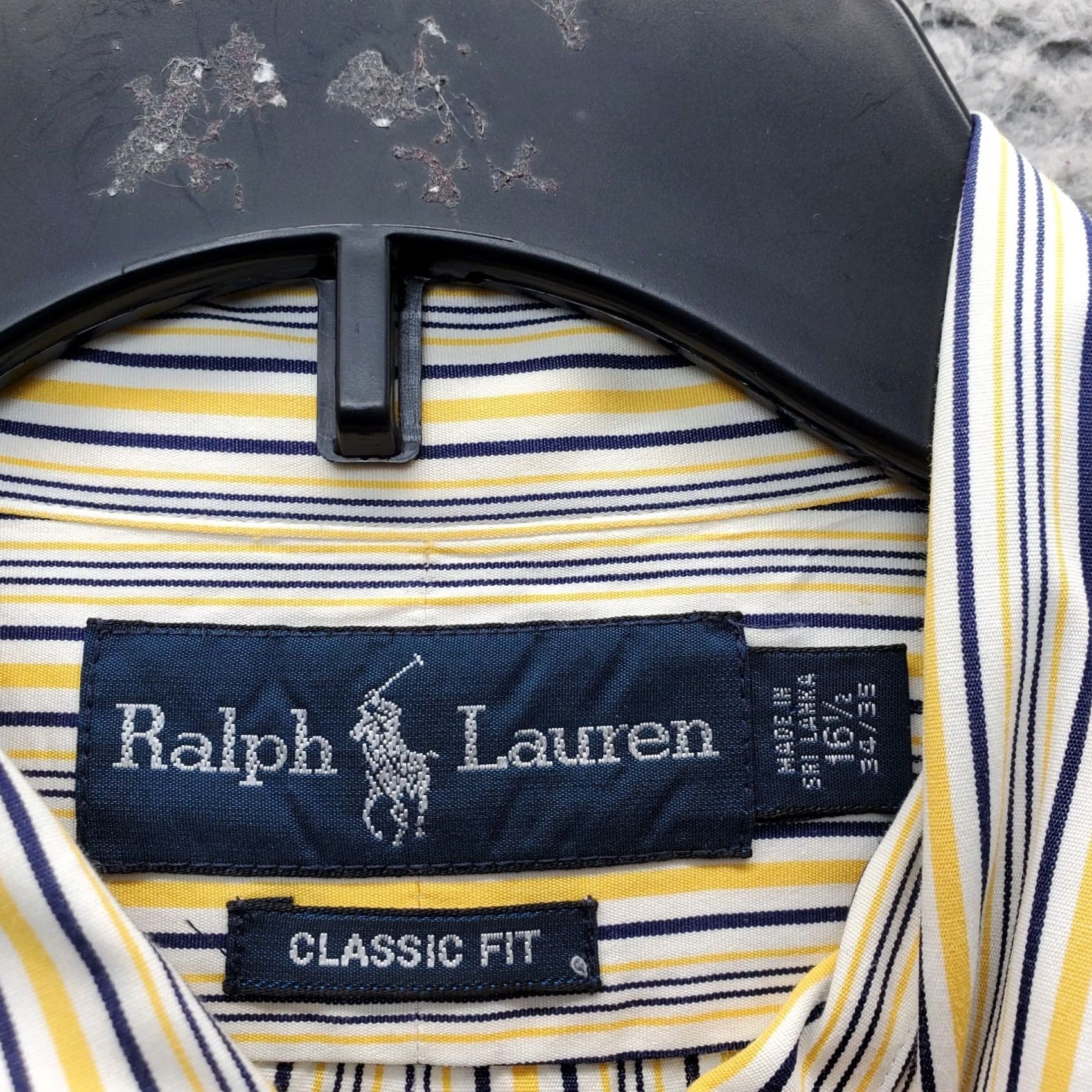 Ralph Lauren VINTAGE Ralph Lauren Dress Shirt Men 16.5 Multi Stripe Classic Pony Logo Button Down Size 46R - 5 Thumbnail
