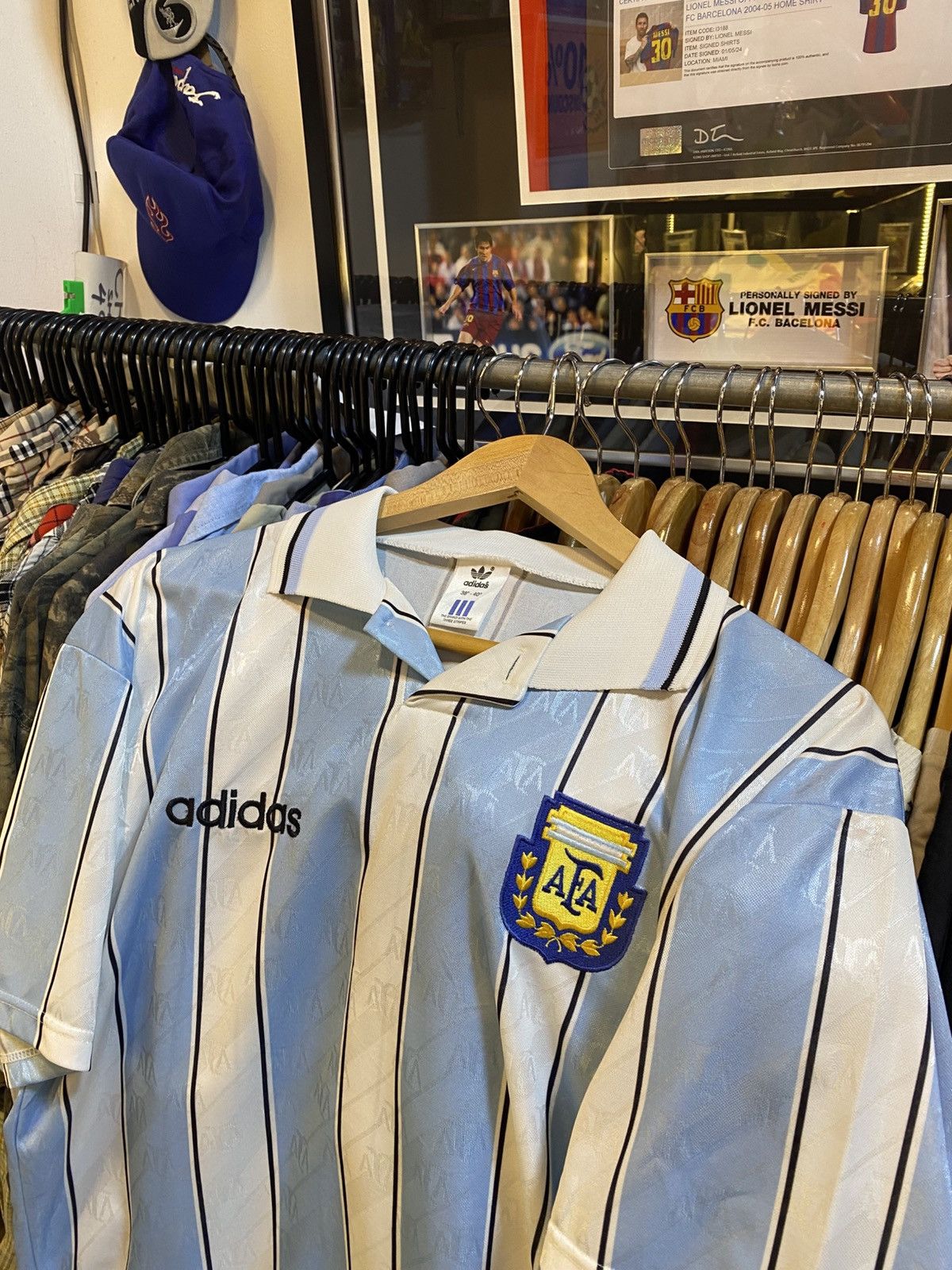 Adidas Rare Vintage 90s Argentina National Football Team Home Kit Size US XL / EU 56 / 4 - 2 Thumbnail