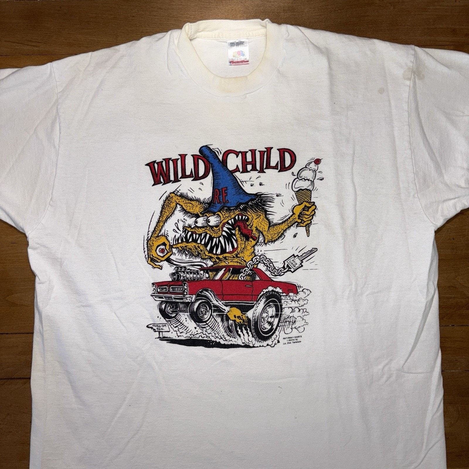 Vintage Vintage Big Daddy Roth Wild Child Single Stitch XXL Rat Fink Size US XXL / EU 58 / 5 - 2 Thumbnail