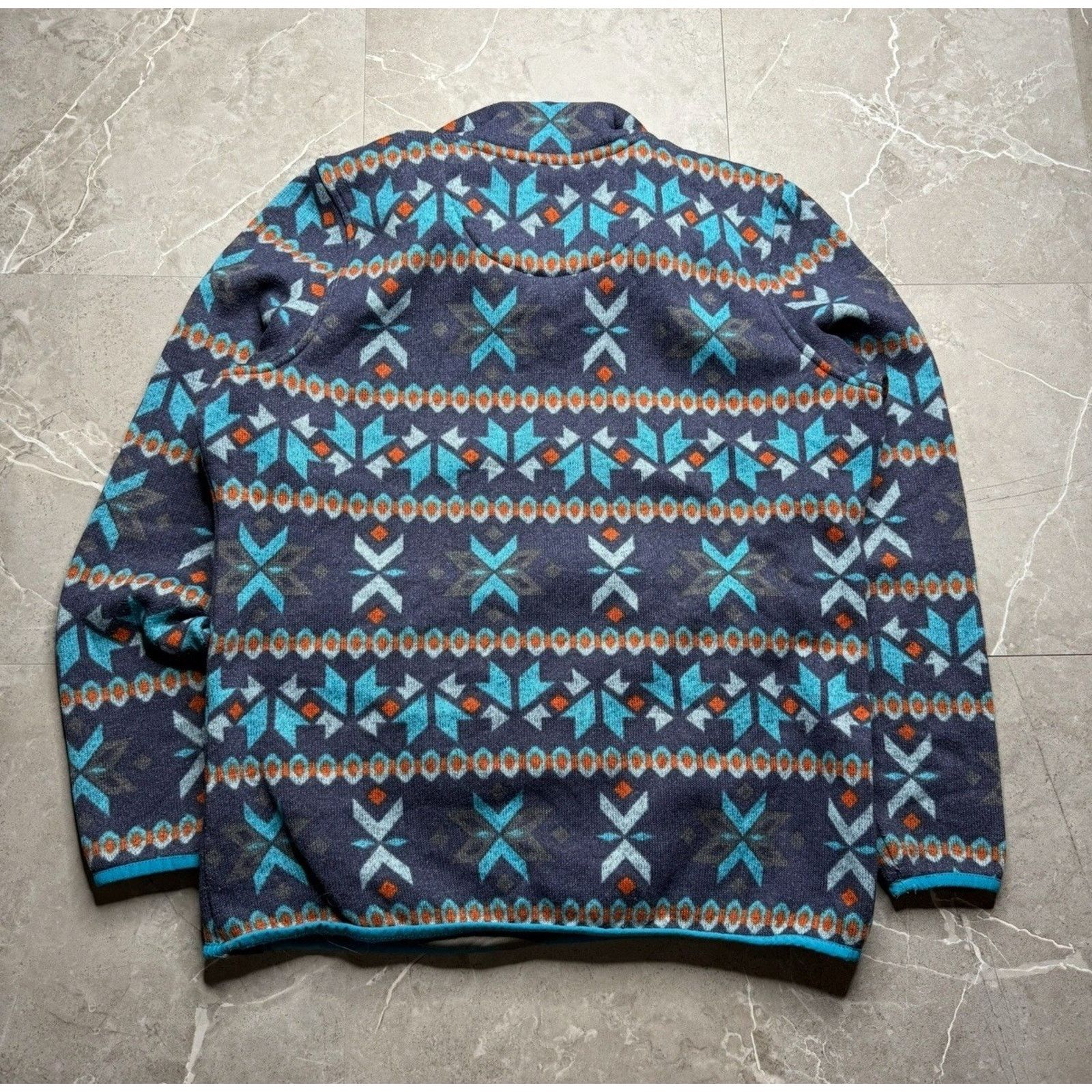L.L. Bean LL Bean Womens Medium Aztec Fleece Pullover 1/4 Snap Size M / US 6-8 / IT 42-44 - 4 Thumbnail