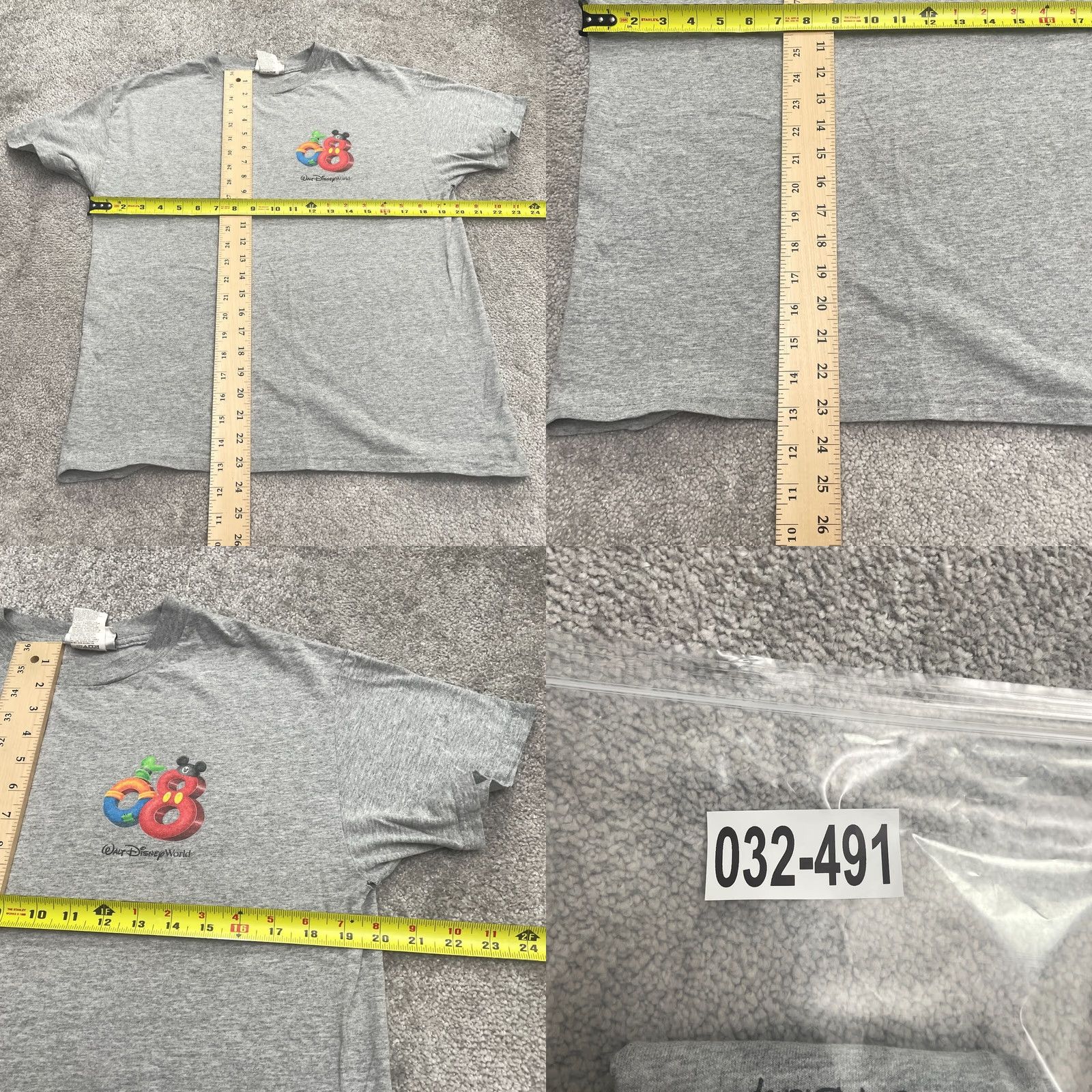 Disney VINTAGE Disney Mickey Mouse Graphic T-Shirt Womens Medium Gray Crew Casual Tee Size M / US 6-8 / IT 42-44 - 8 Thumbnail
