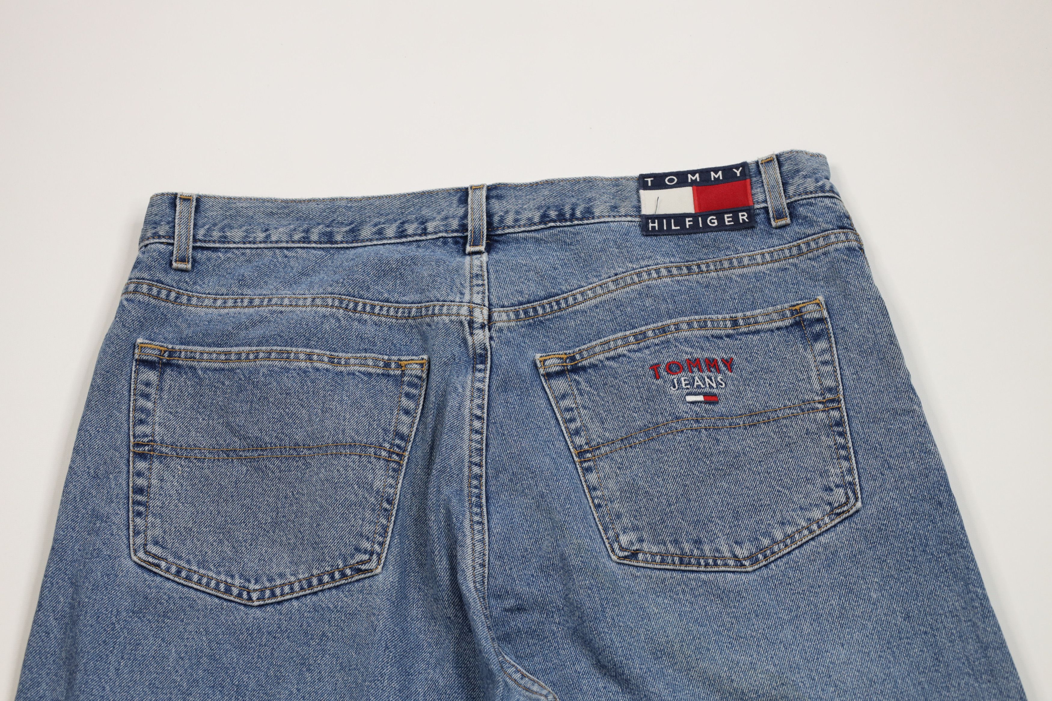 Tommy Hilfiger × Vintage Vintage 90s Tommy Hilfiger Baggy Wide Leg Denim Jeans Blue Size US 38 / EU 54 - 12 Thumbnail