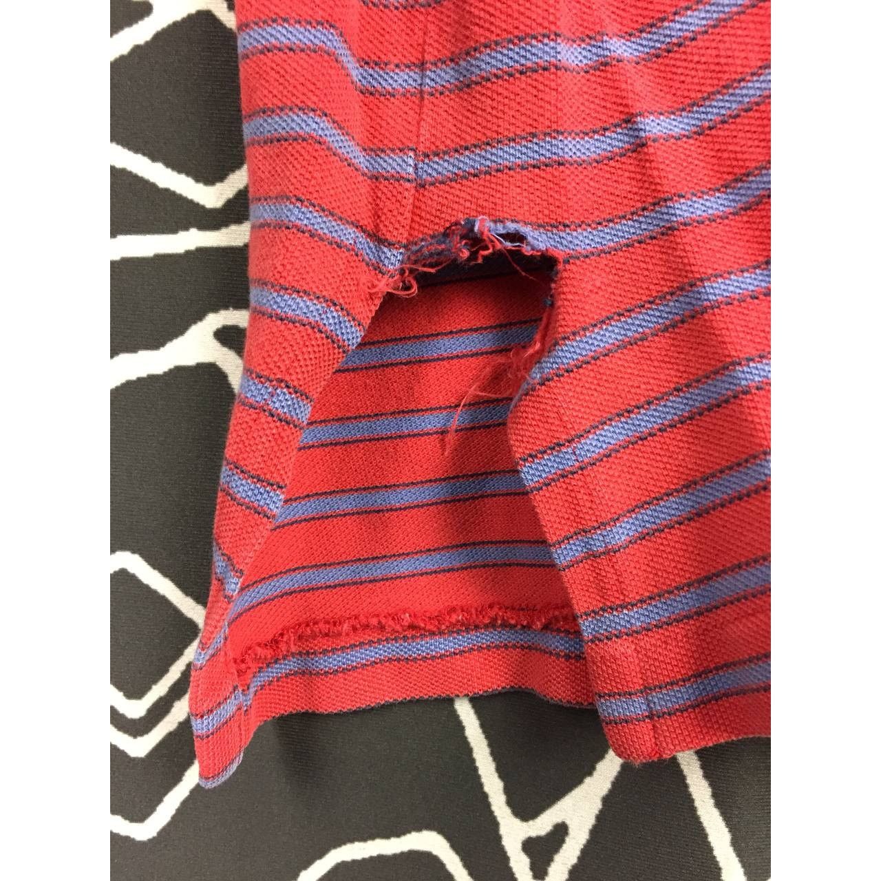 Polo Ralph Lauren × Vintage Vtg Polo Ralph Lauren Iconic Pony Logo Striped Polo Tee Size US L / EU 52-54 / 3 - 5 Thumbnail