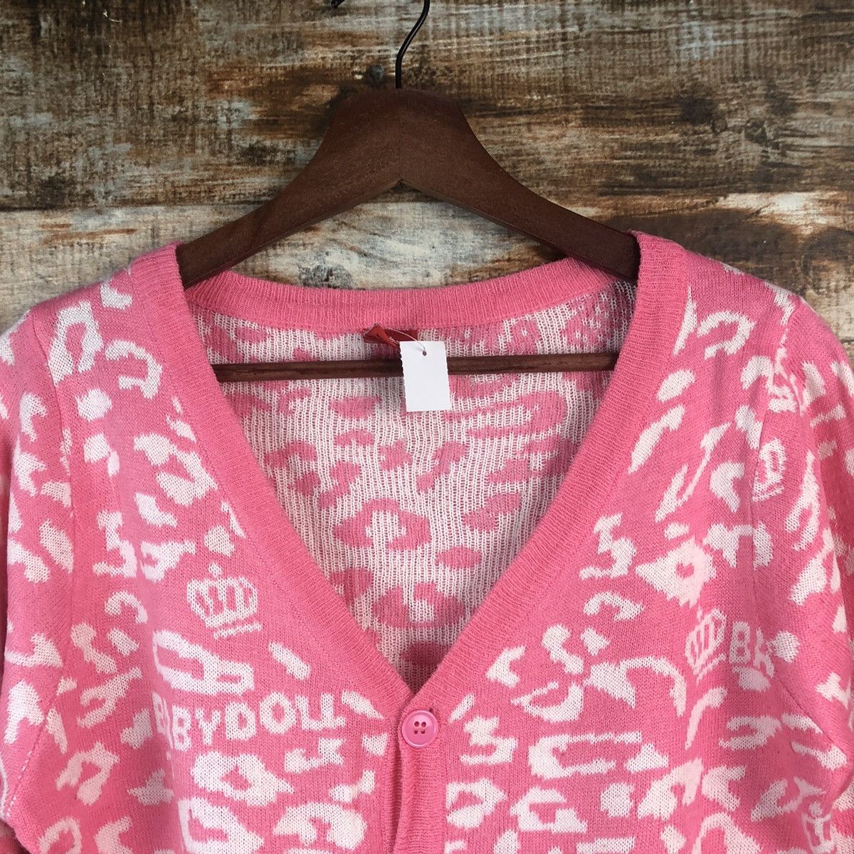 Japanese Brand DL Baby Doll Pink Cardigan Knitwear #C673 Size S / US 4 / IT 40 - 4 Thumbnail