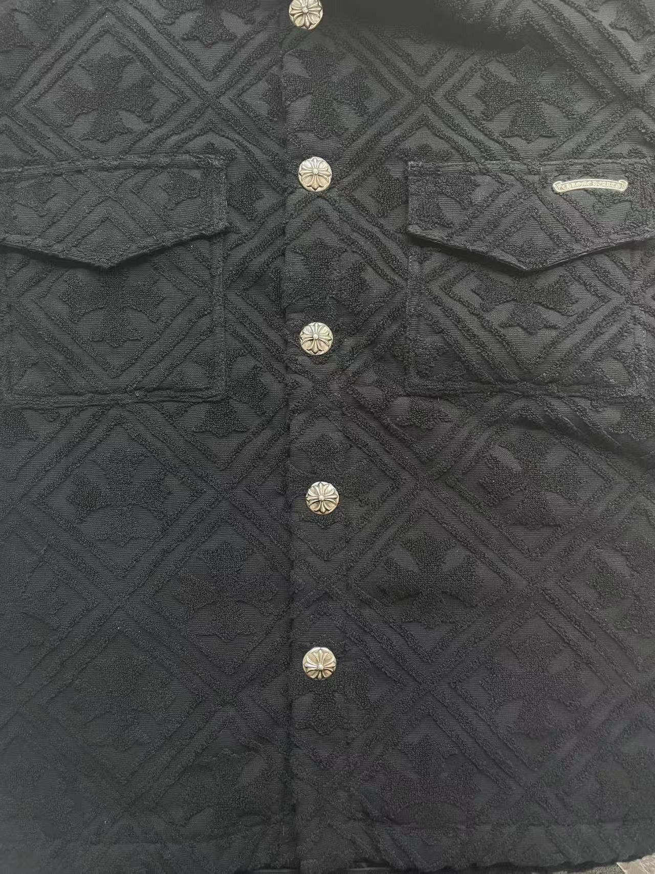 Chrome Hearts Chrome Hearts Black Terry Plus Monogram Short Sleeve Shirt Size US L / EU 52-54 / 3 - 7 Thumbnail