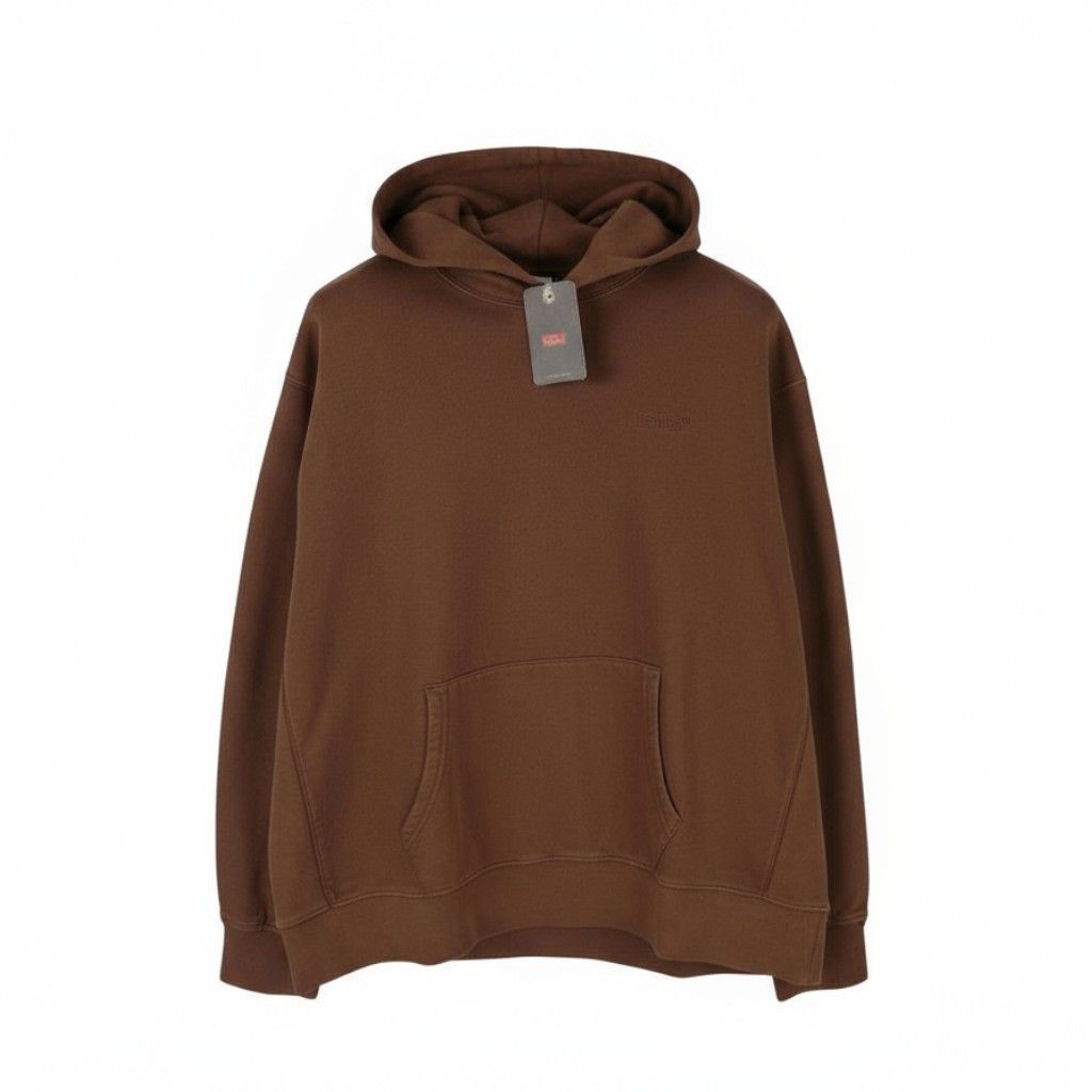 Levi's RELAXED FIT XL Brown Kangaroo Pocket Logo Hoodie 87112 Size US XL / EU 56 / 4 - 1 Thumbnail
