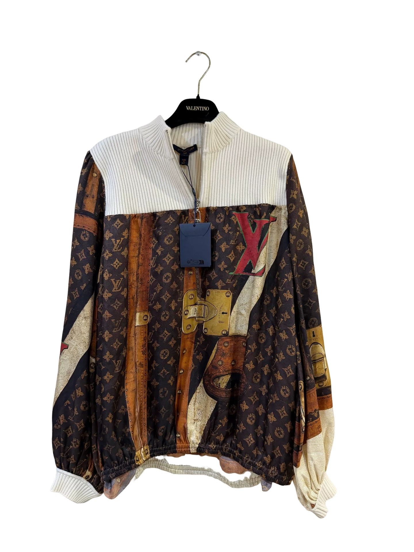 Louis Vuitton Louis Vuitton Silk Monogram Wool Knit Jacket L Size L / US 10 / IT 46 - 1 Thumbnail