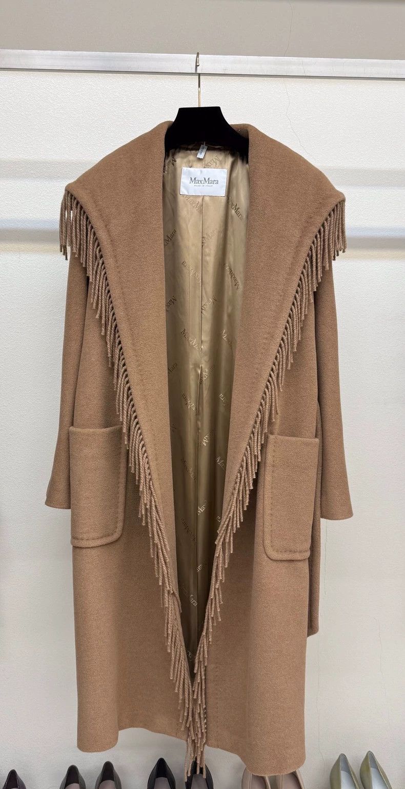 Max Mara Max Mara Fringed wool coat Size M / US 6-8 / IT 42-44 - 1 Thumbnail