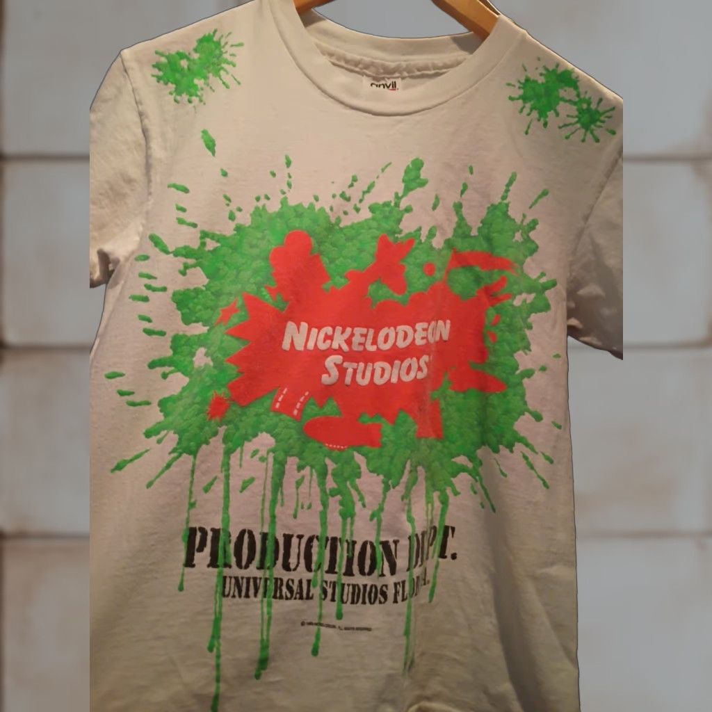 Anvil VINTAGE Anvil USA Nickelodeon Studios Slime T Shirt Florida White S Small Mens Shirts Size US S / EU 44-46 / 1 - 1 Thumbnail