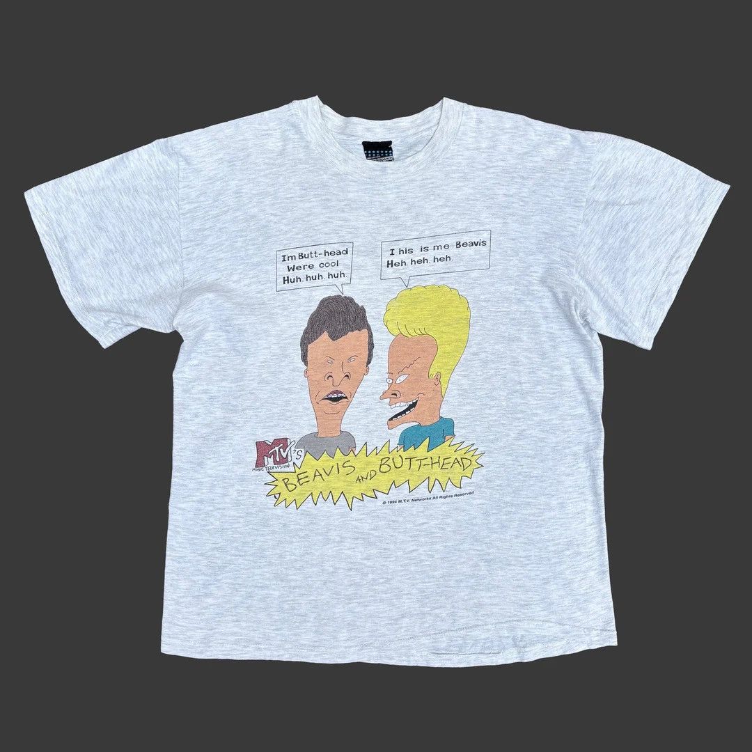Hanes × Mtv × Vintage Beavis & Butthead 1994 90s Vintage MTV Cartoon Rare T-Shirt Size US L / EU 52-54 / 3 - 1 Thumbnail