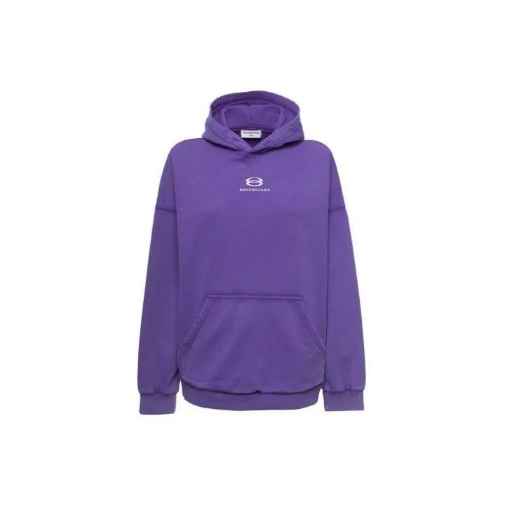 Balenciaga Balenciaga SS22 Purple Hooded Sweatshirt 0079-2507 Size M / US 6-8 / IT 42-44 - 2 Thumbnail