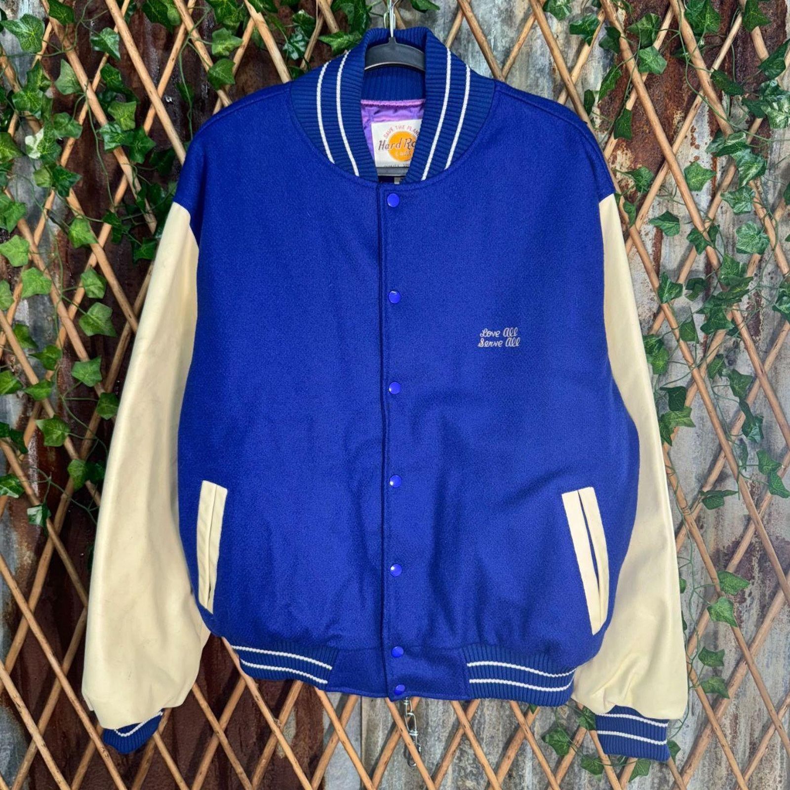 Hard Rock Cafe Vintage hard rock cafe SD 1990s embroidered letterman jacket Size US XL / EU 56 / 4 - 2 Thumbnail