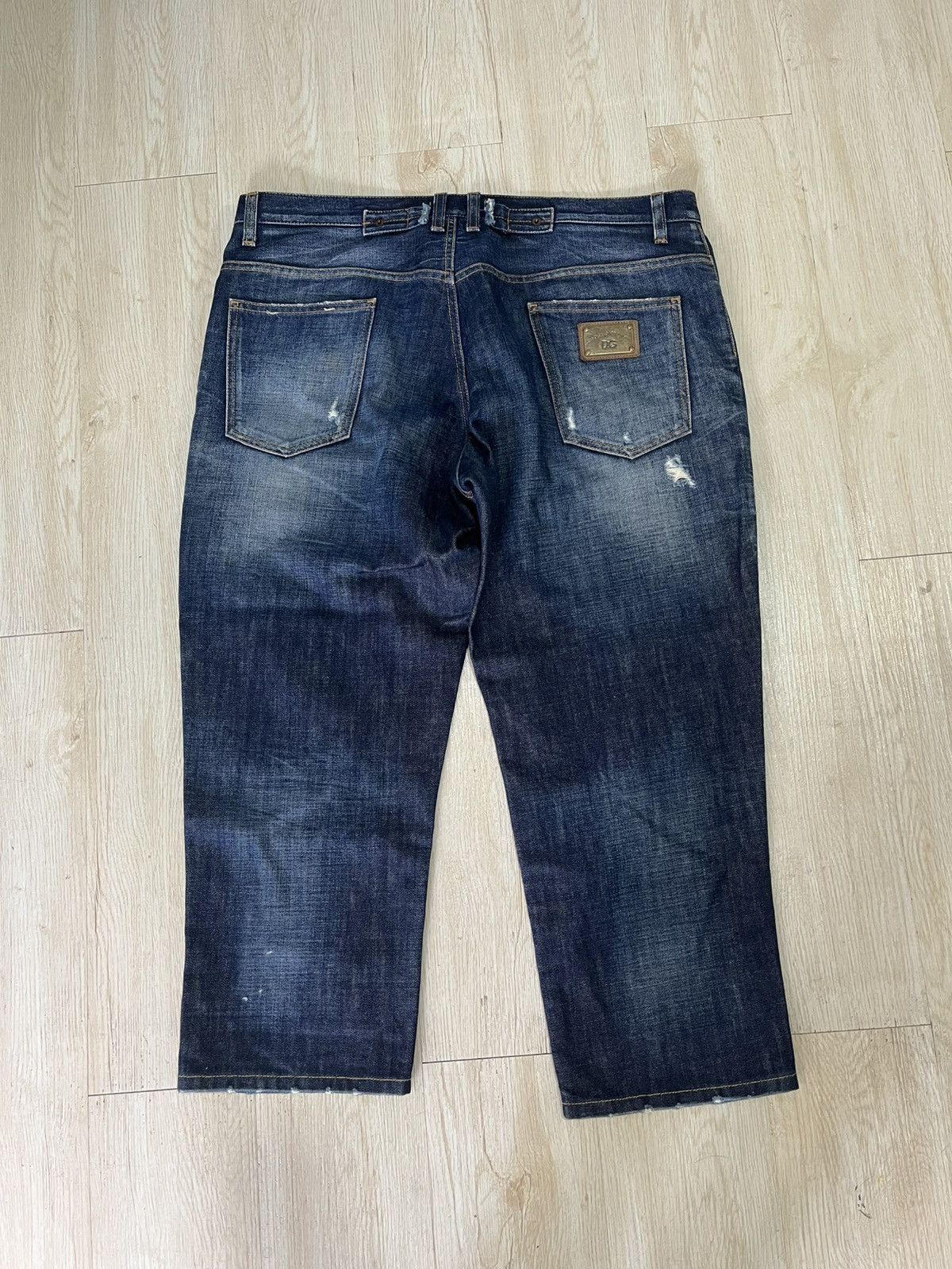 Dolce & Gabbana D&G (Dolce & Gabbana) Dark Blue Straight Leg Jeans Size US 38 / EU 54 - 4 Thumbnail