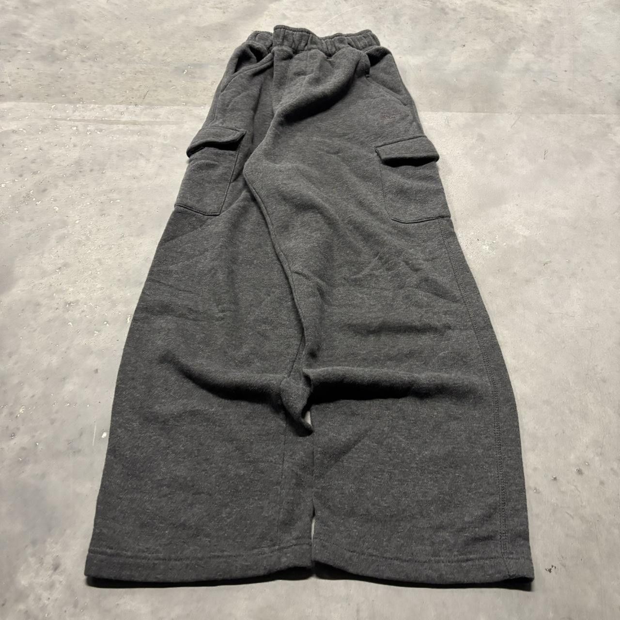 Japanese Brand × Vintage Crazy Vintage Y2K/2000s Grey Skater Cargo Essential Sweatpants! Size US 28 / EU 44 - 3 Thumbnail