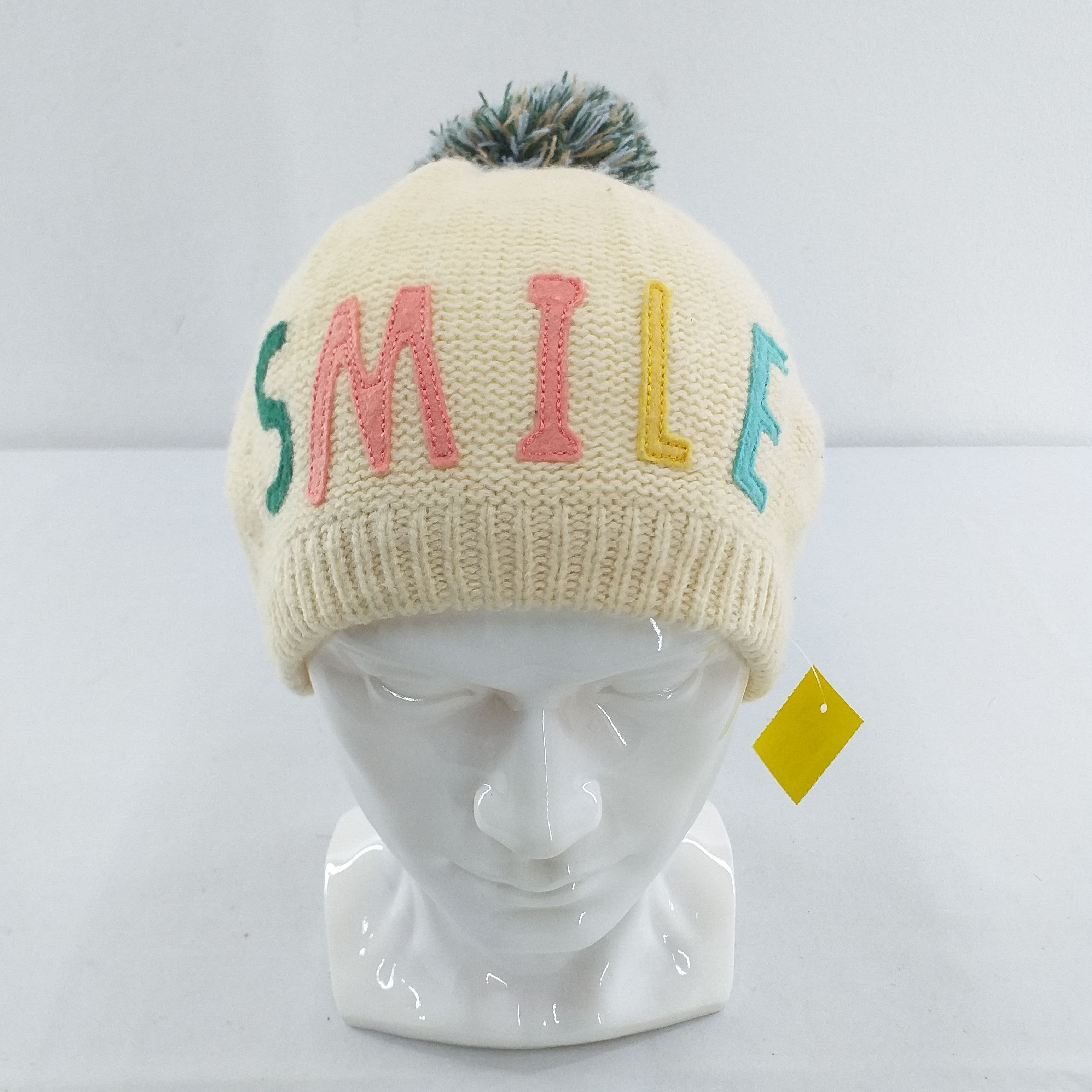 Japanese Brand Colorful Smile Spell out Snow Cap Hat Beanie -BN018 Size ONE SIZE - 1 Thumbnail