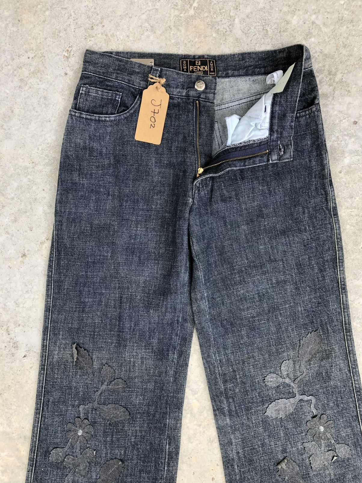 Fendi Rare Fendi Flared Jeans Patchwork Flower Size US 28 / EU 44 - 3 Thumbnail