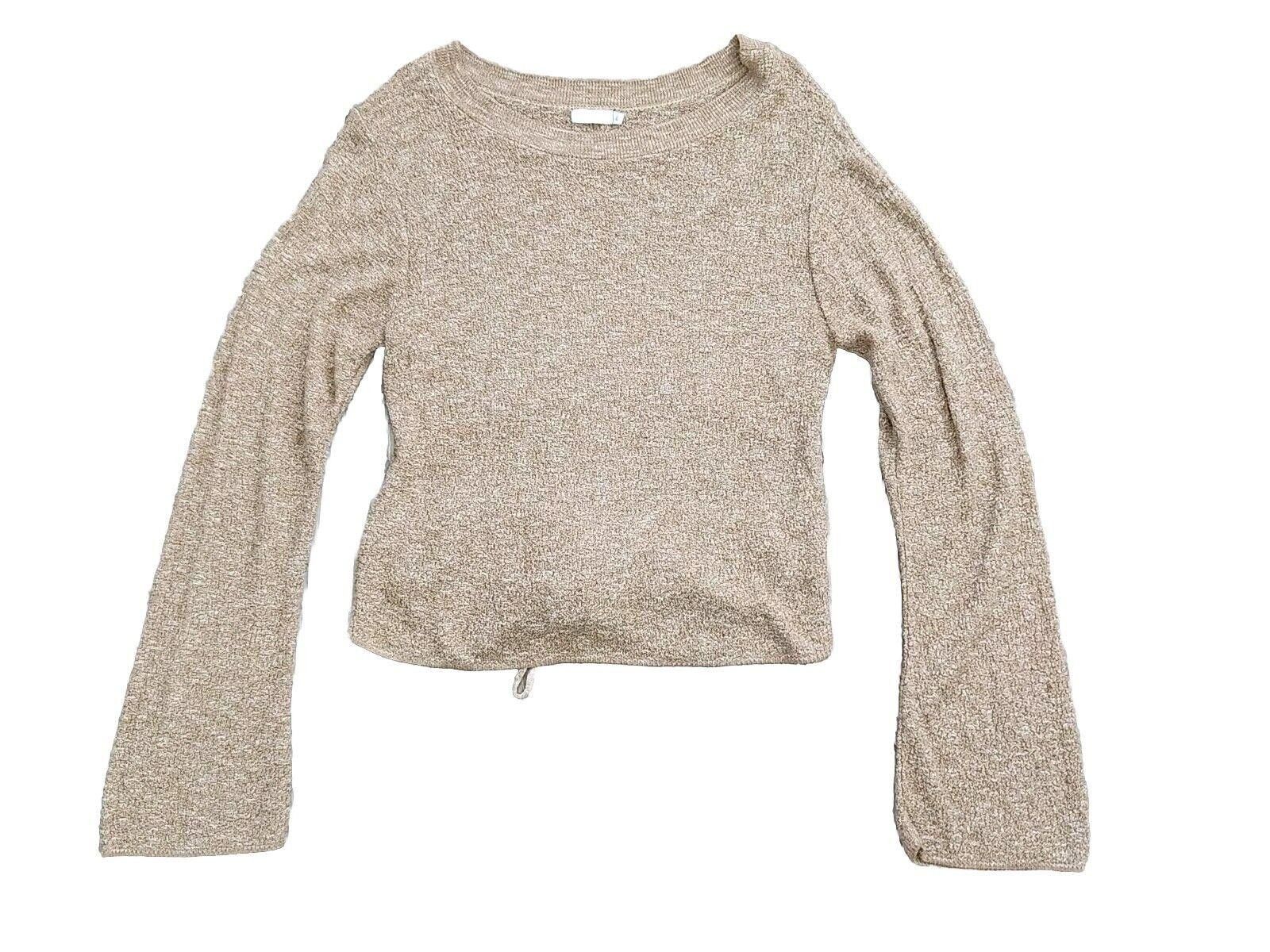 Designer Earthbound Trading Sweater Large Open Back Beige Size L / US 10 / IT 46 - 1 Thumbnail