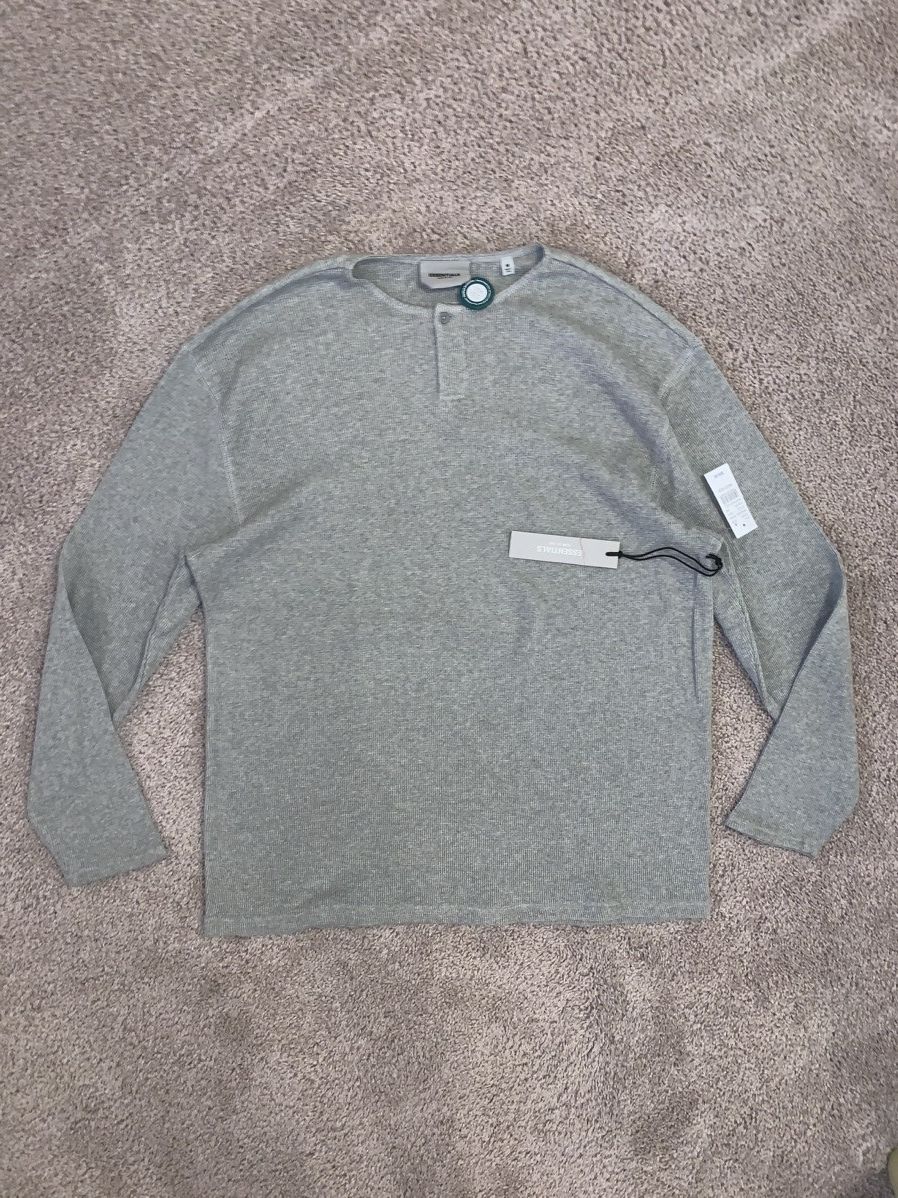 Fear of God ESSENTIALS WAFFLE HENLEY IN HEATHER GREY Size US M / EU 48-50 / 2 - 1 Thumbnail
