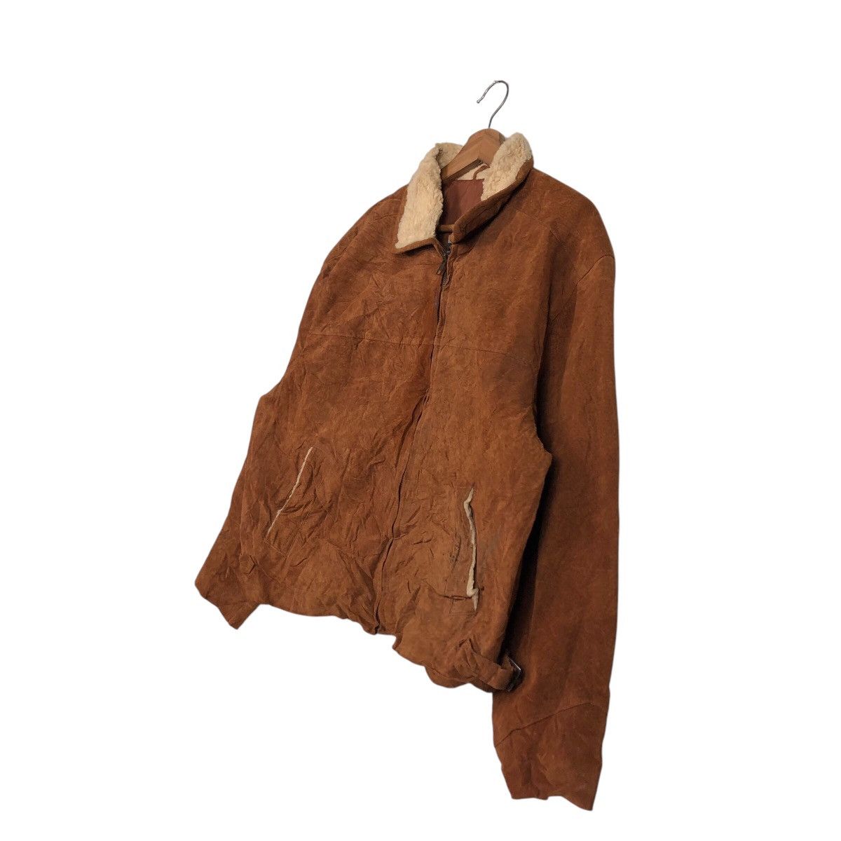Japanese Brand 📌Vtg Biker Leather Jacket Out Brook Fur Collar Issey Miyake Size US L / EU 52-54 / 3 - 3 Thumbnail