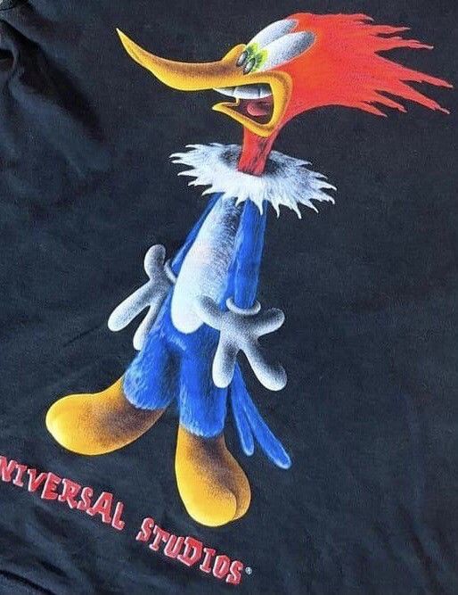 Universal Studios × Vintage Vintage 90s Universal Studios Woody Woodpecker Tee Size US M / EU 48-50 / 2 - 3 Thumbnail