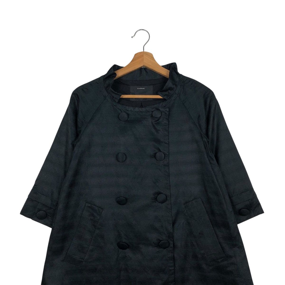 Japanese Brand 📌Rich Black Long Jacket Florent Made in Japan Size US M / EU 48-50 / 2 - 4 Thumbnail