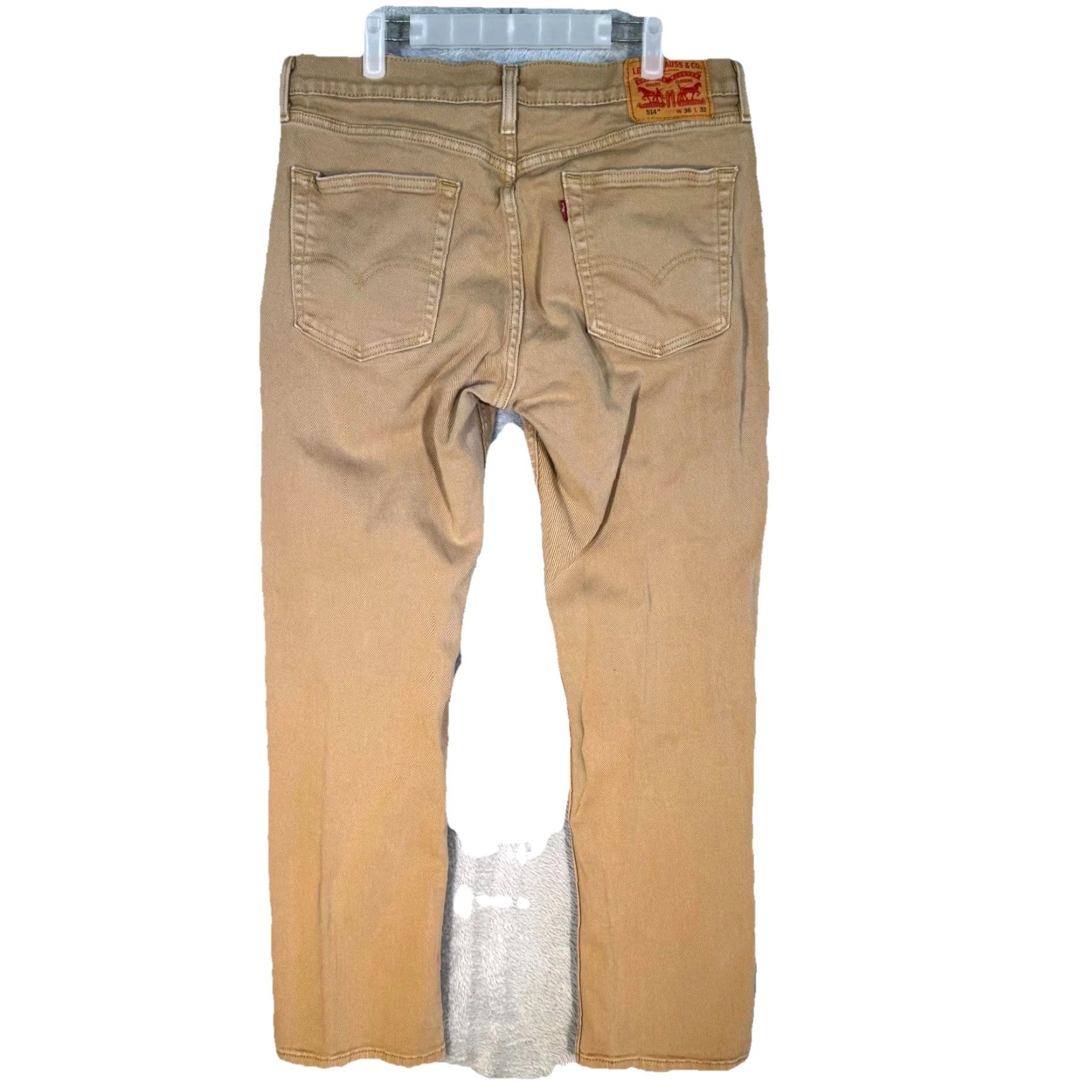 Levi's Levi’s 514 Jeans Men Beige Denim 36x32 Mid-Rise Straight Fit Regular Boys/Mens Size US 36 / EU 52 - 2 Thumbnail