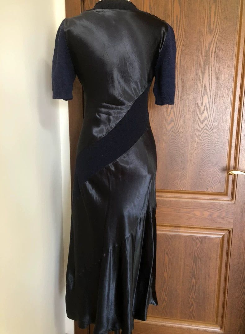 Comme des Garcons Comme Des Garcons Satin paneled dress CDG knit dress Size S / US 4 / IT 40 - 6 Thumbnail