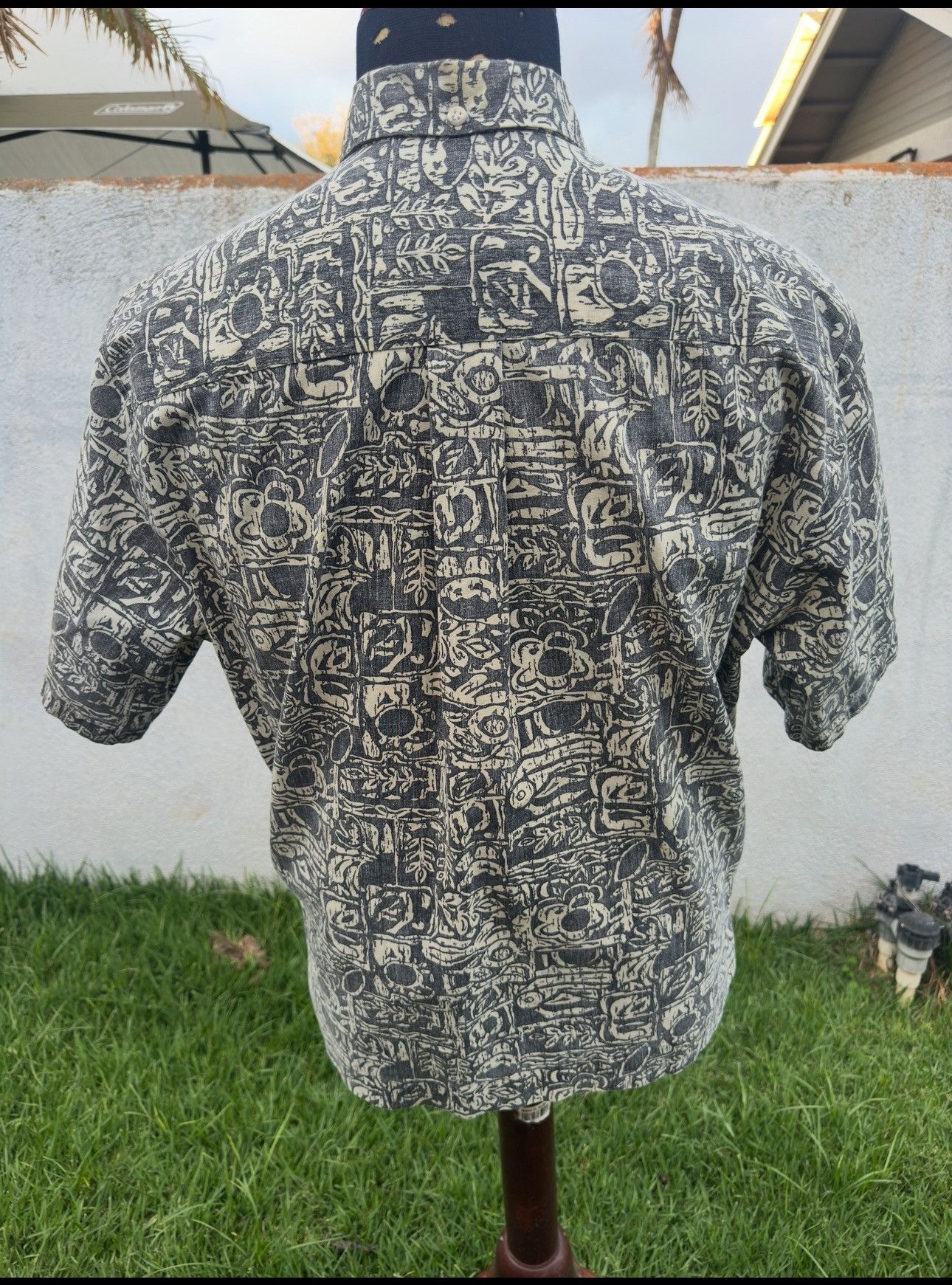 Tori Richard PreOwned Tori Richard Hawaiian Print Black Men's M Size US M / EU 48-50 / 2 - 2 Thumbnail