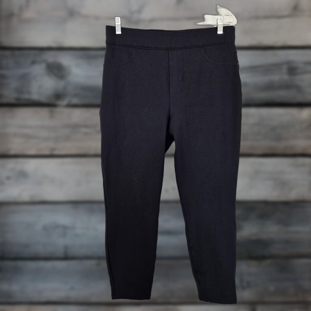 Spanx Spanx Womens Cropped Pants XL Blue Pull On High Rise Knit Ponte Cropped Pant Womens Size 40" / US 18 - 1 Thumbnail