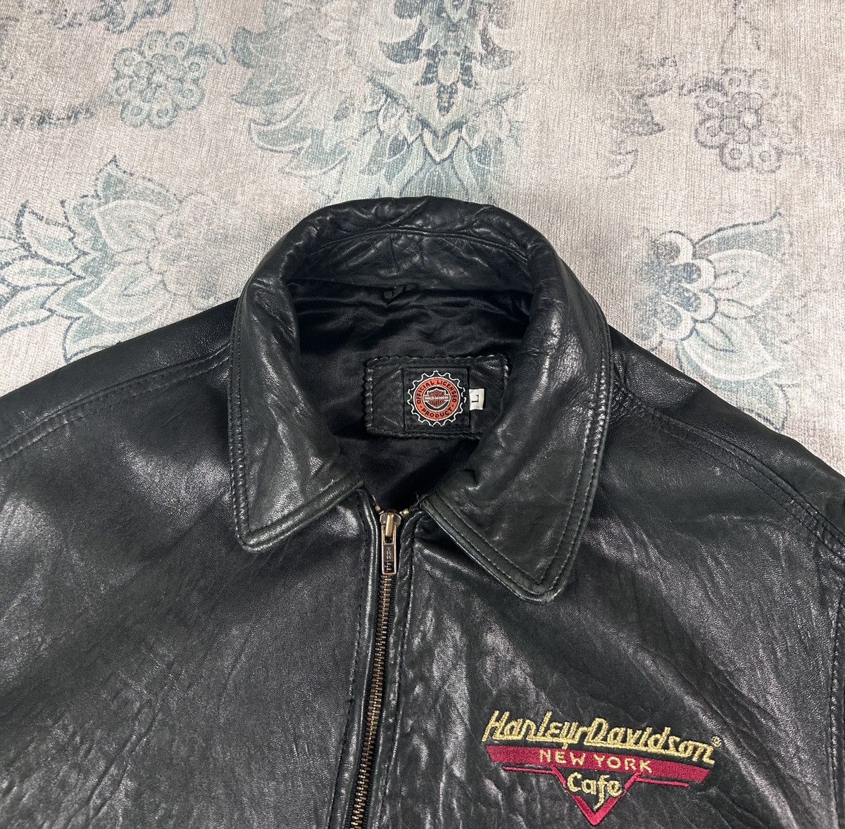 Harley Davidson Vintage harley davidson 90s leather jacket made in USA Size US L / EU 52-54 / 3 - 3 Thumbnail