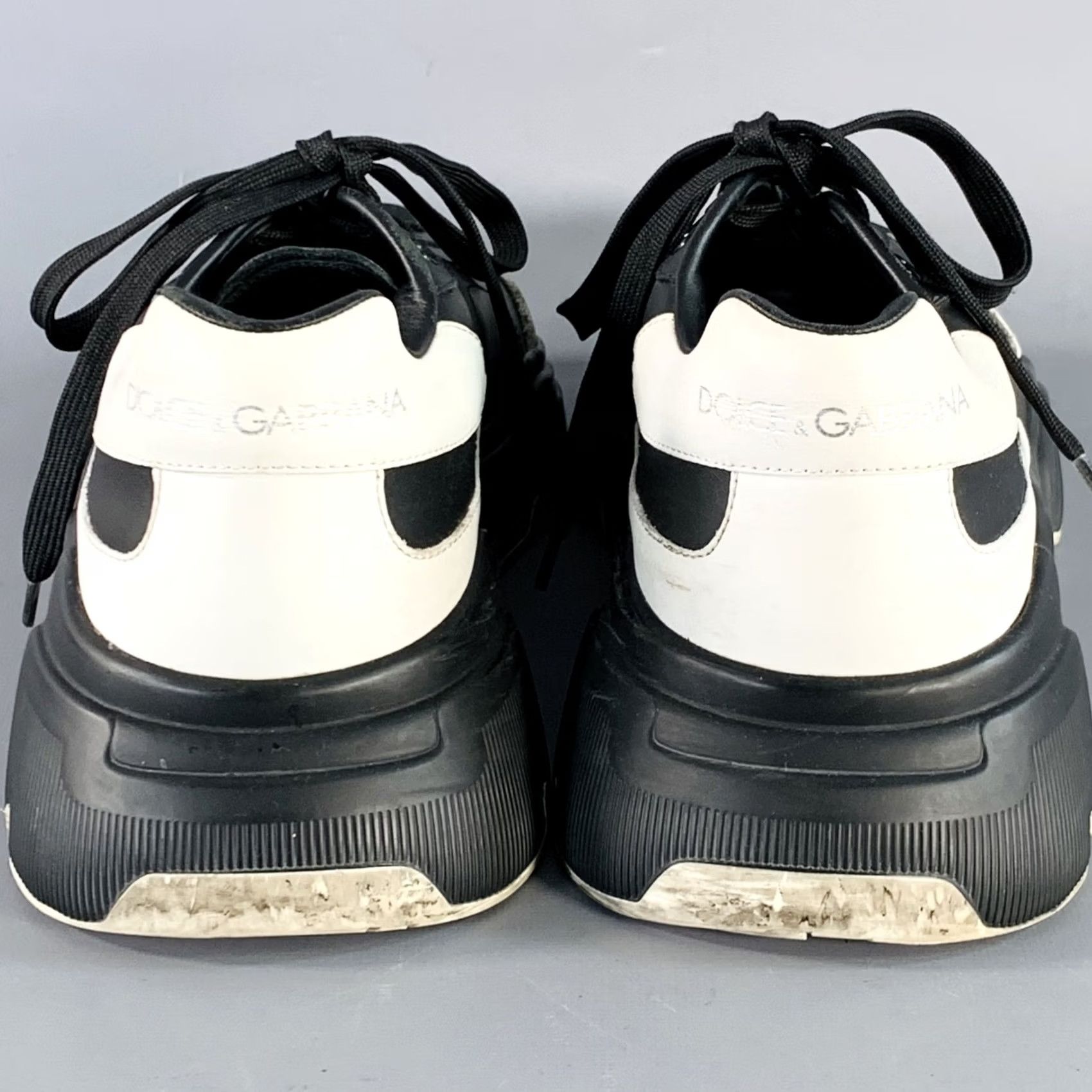 Dolce & Gabbana DOLCE & GABBANA Daymaster Sneakers Black White Color Block Leather Size 10 Men Shoes CHunky Sole Size US 10 / EU 43 - 3 Thumbnail