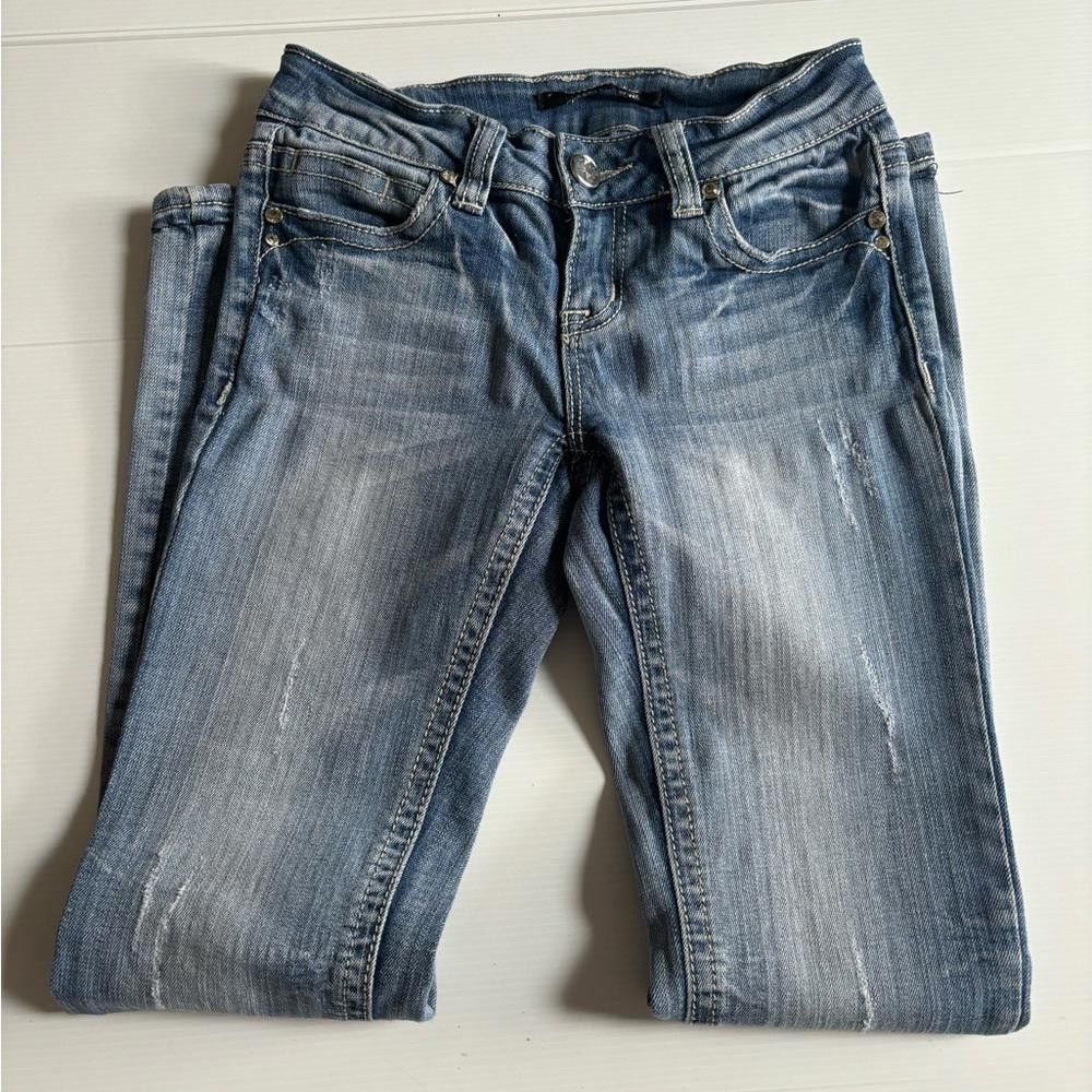 Designer Y2K Embellished Jeans Size 25" / US 0 / IT 36 - 2 Thumbnail