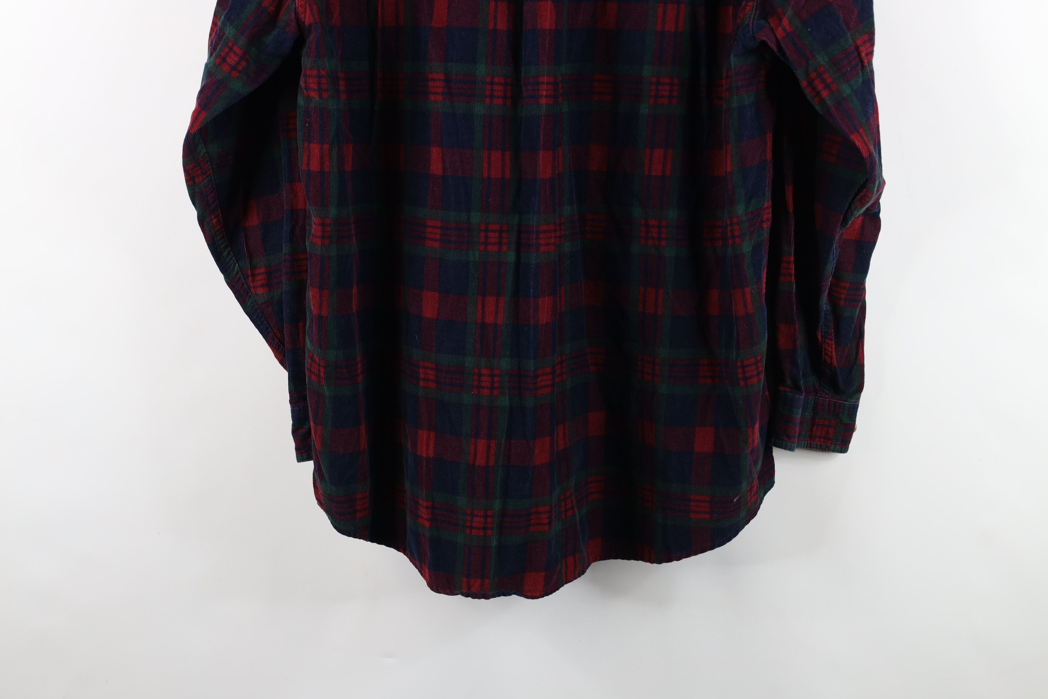 Vintage Vintage 90s Streetwear Corduroy Collared Button Down Shirt Size US L / EU 52-54 / 3 - 13 Thumbnail