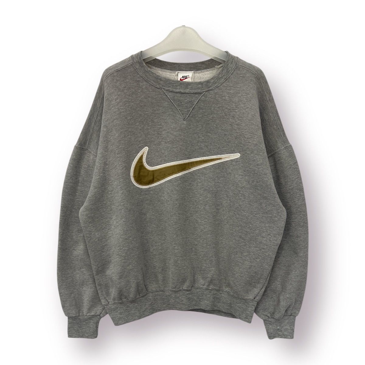 Nike 🔥90's Nike Swoosh & Spell out Big Logo Sweatshirt Size US M / EU 48-50 / 2 - 1 Thumbnail
