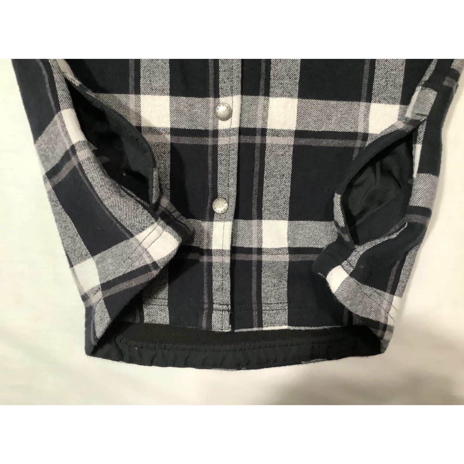 Orvis VINTAGE Orvis Shirt Womens Medium Black Gray White Plaid Flannel Button Up Long Sleeve Size M / US 6-8 / IT 42-44 - 5 Thumbnail
