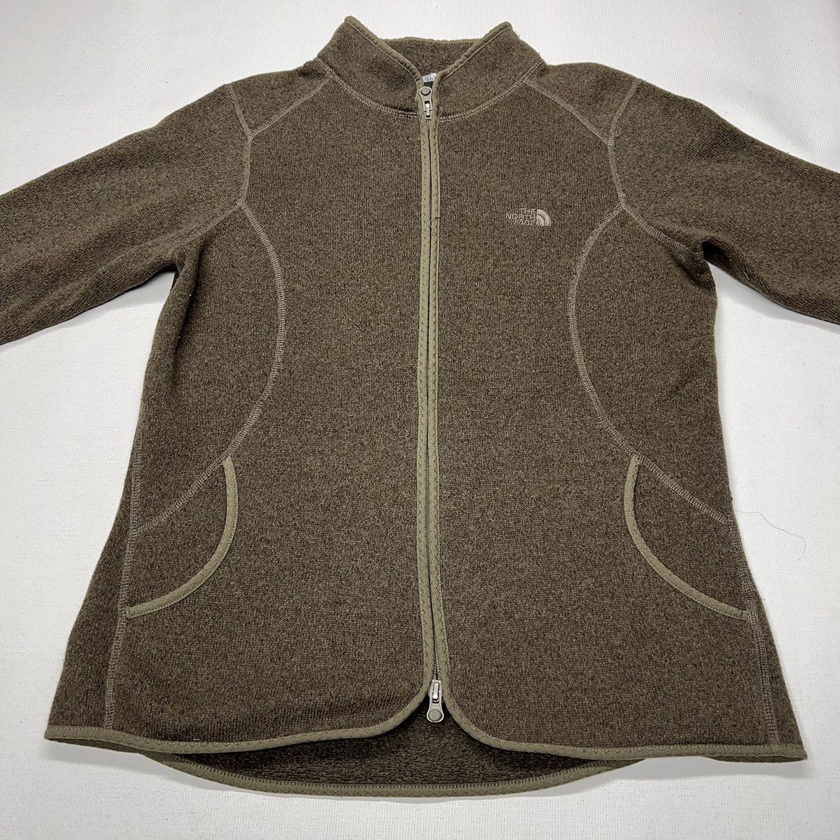 The North Face The North Face Sweatshirt Brown Fleece Full Zip Sweater Size L / US 10 / IT 46 - 3 Thumbnail