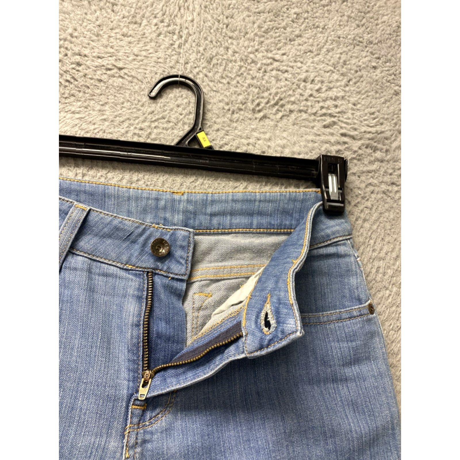 Vintage LL BEAN Jeans Women’s 2R Fit Blue Pin Stripes 28x30 Regular Winter 5-Pocket Design Straight Cotton Flannel Button Zip Womens Size 28" / US 6 / IT 42 - 2 Thumbnail