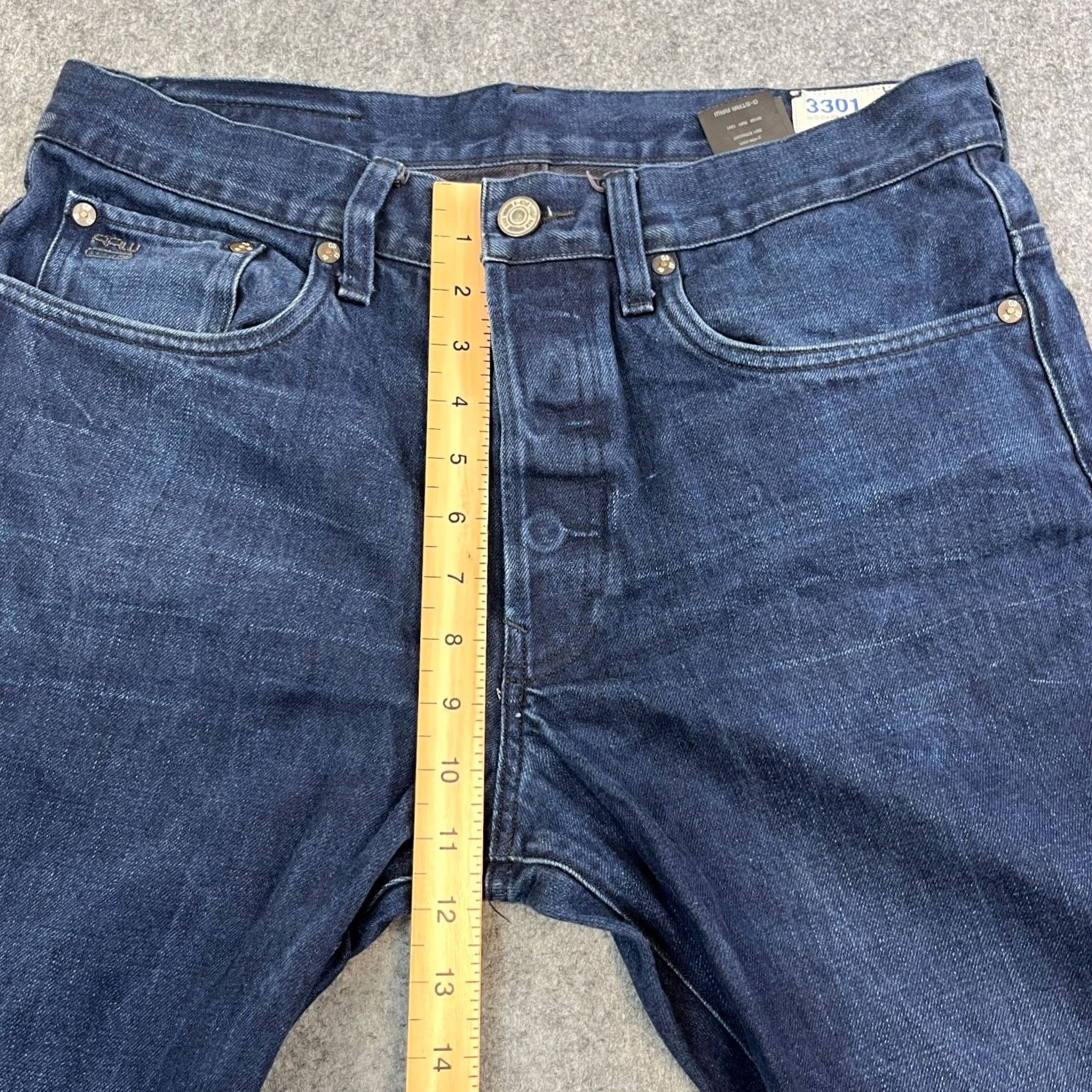 G-Star G-Star Mens Jeans Regular Straight 34 Dark Wash Blue 100% Cotton Button Fly Size US 34 / EU 50 - 5 Thumbnail