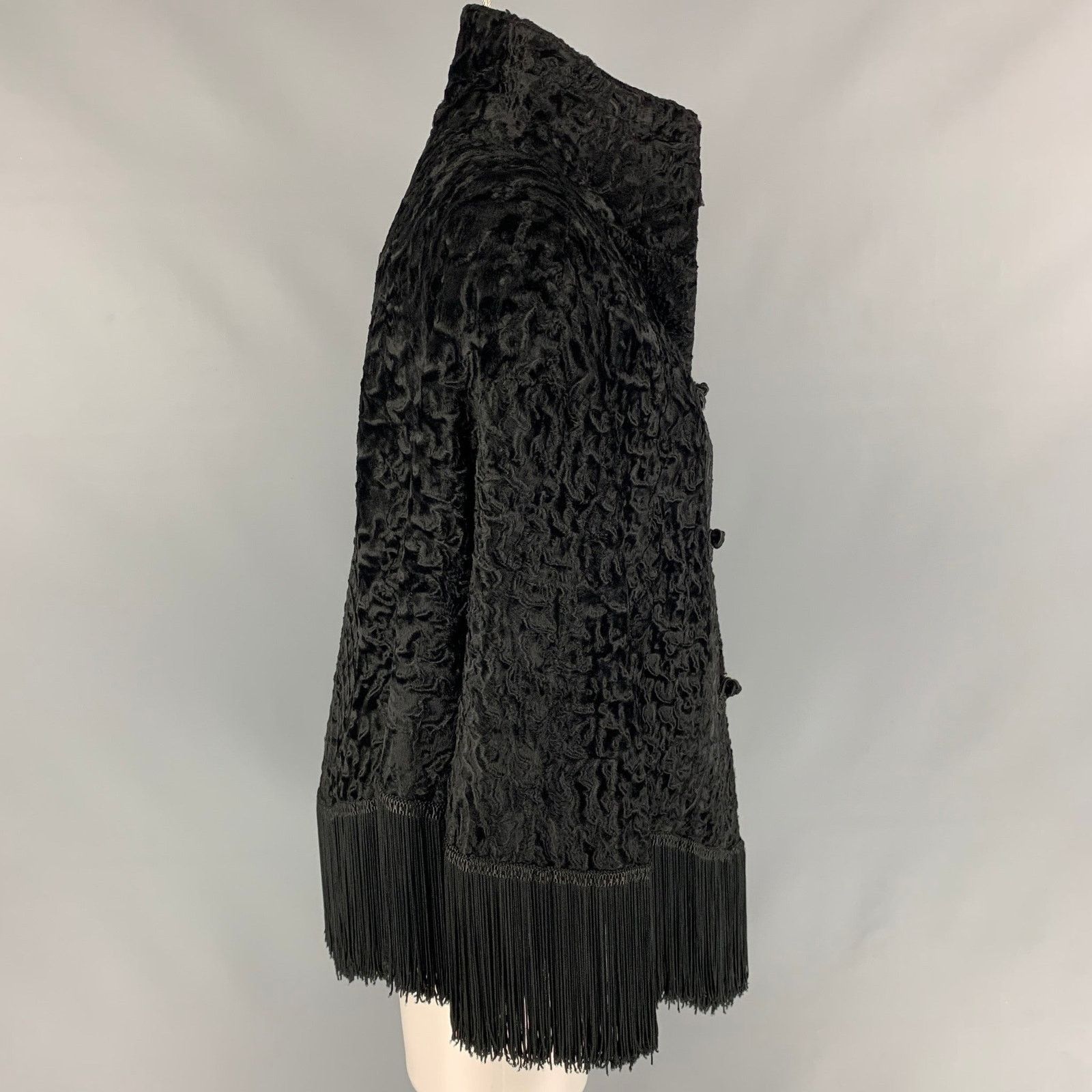 Other ADRIENNE LANDAU x WACHTENHEIM OS Ashtrakhan Fur Fringe Cape Size ONE SIZE - 3 Thumbnail