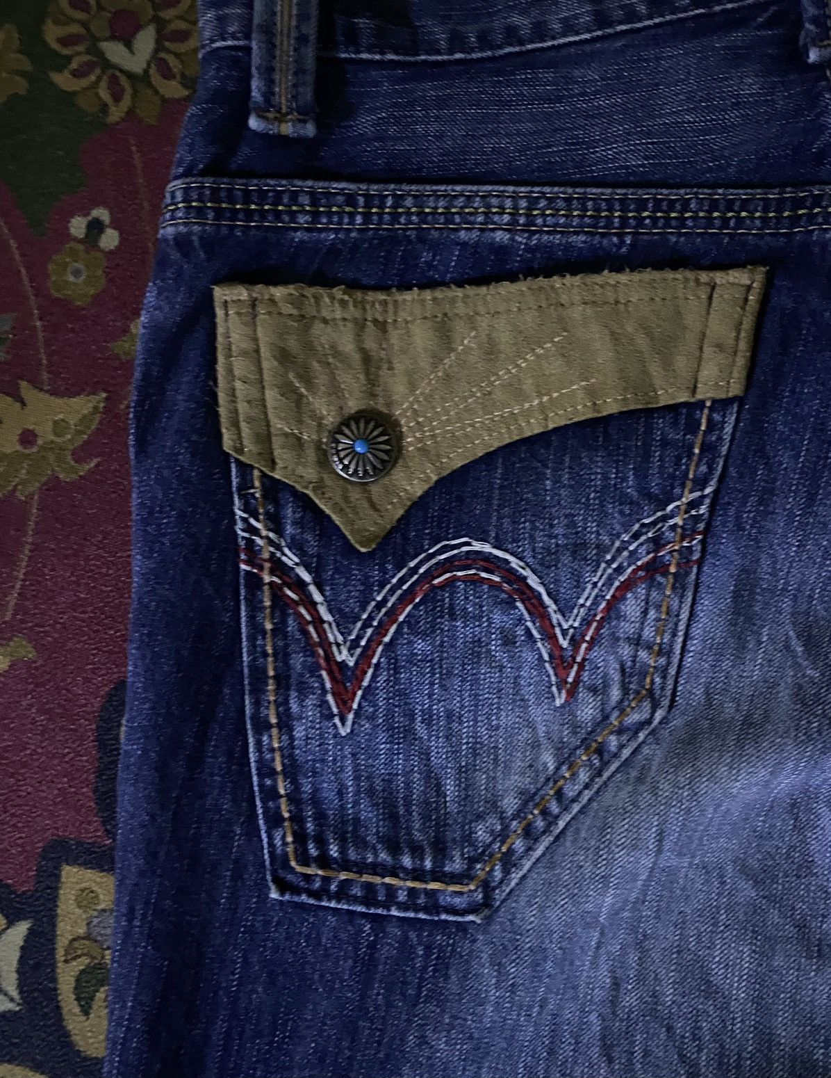 Edwin × If Six Was Nine × Le Grande Bleu (L.G.B.) 🔥RARE🔥Vintage Edwin Exclusive Flare Distressed Denim Size US 32 / EU 48 - 4 Thumbnail