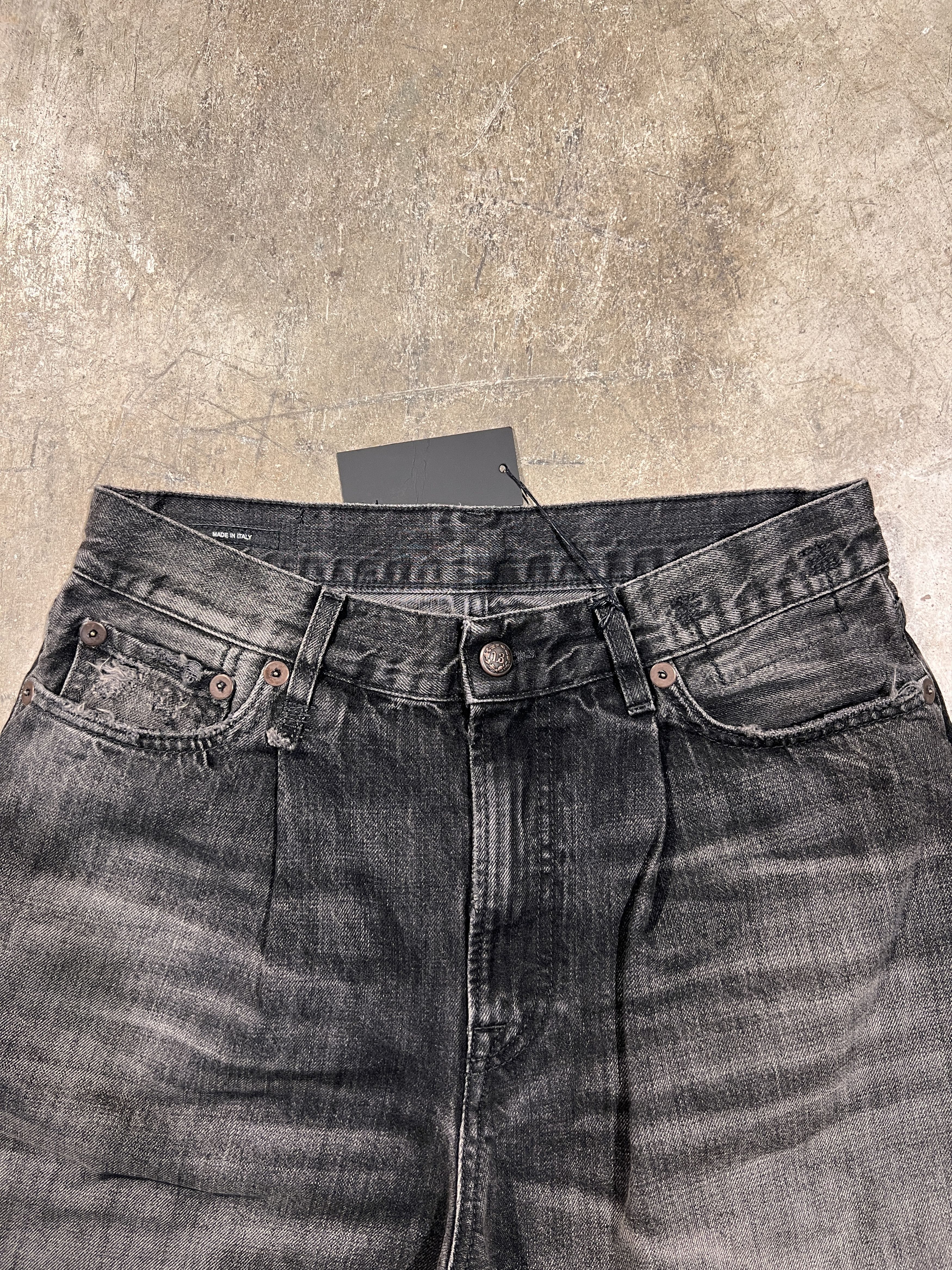 R13 R13 Crop Wide Leg Jean Wilson Black Size 27" / US 4 / IT 40 - 3 Thumbnail