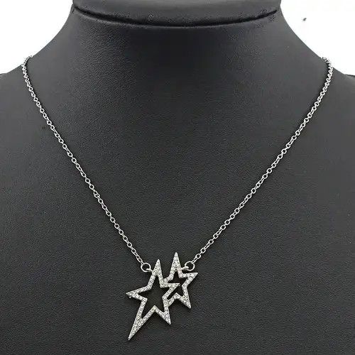 Japanese Brand × Jewelry Double Star Necklace Size ONE SIZE - 1 Thumbnail