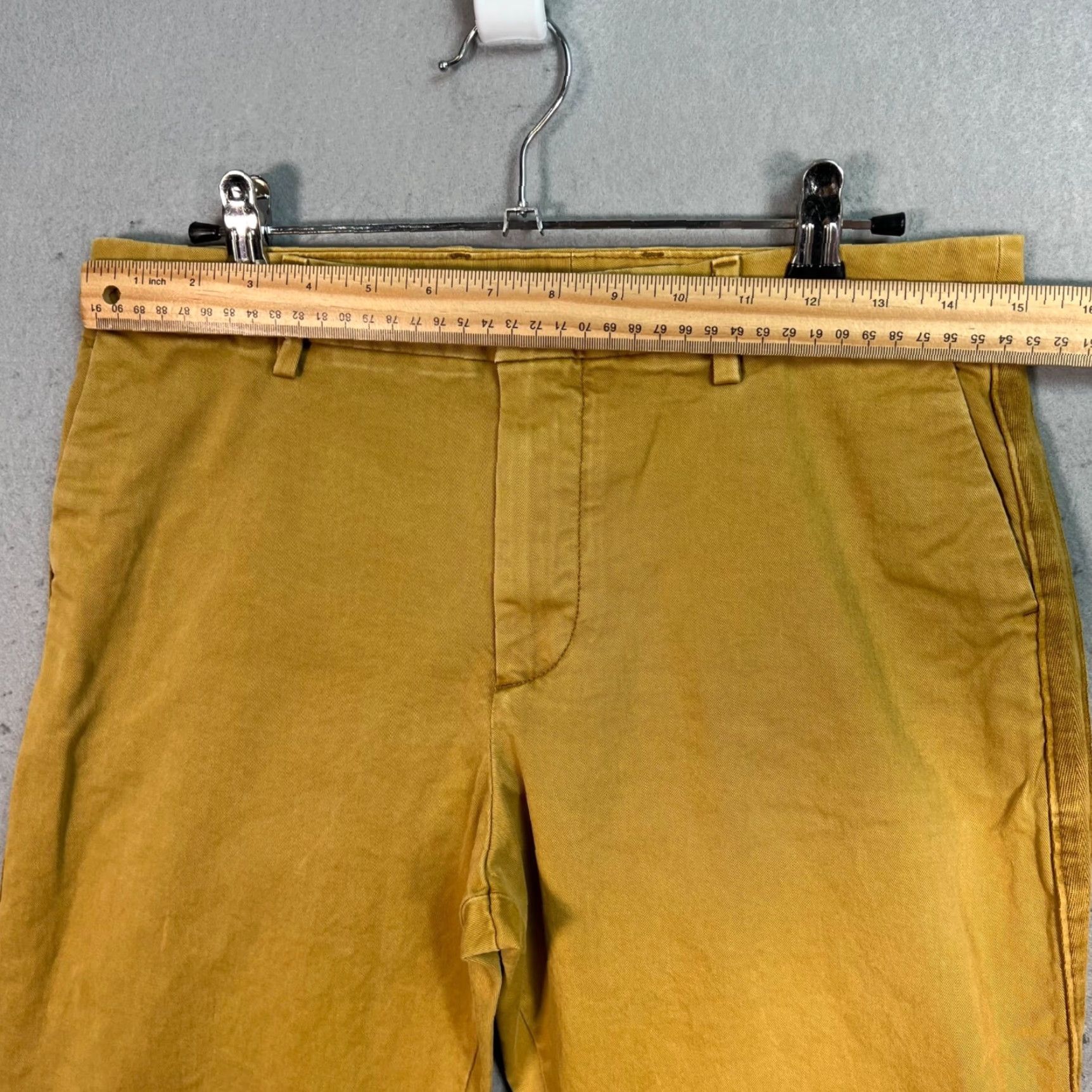 Vintage VINTAGE Unsubscribed Women's Mustard High-Waisted Skinny Pants Size 0 Cotton Blend Casual Fall Spring Summer Winter Size 25" / US 0 / IT 36 - 6 Thumbnail