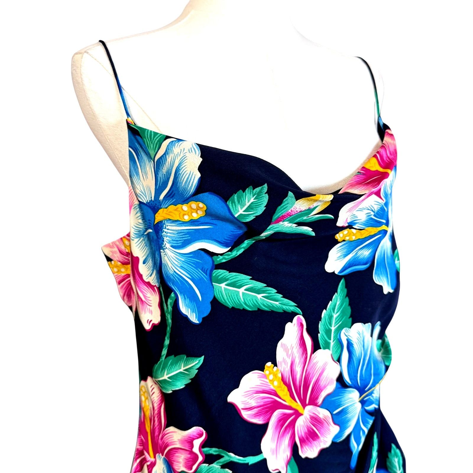 Lauren Ralph Lauren Lauren Ralph Lauren 100% Silk Vintage Floral Mini Dress 12 Size XL / US 12-14 / IT 48-50 - 5 Thumbnail