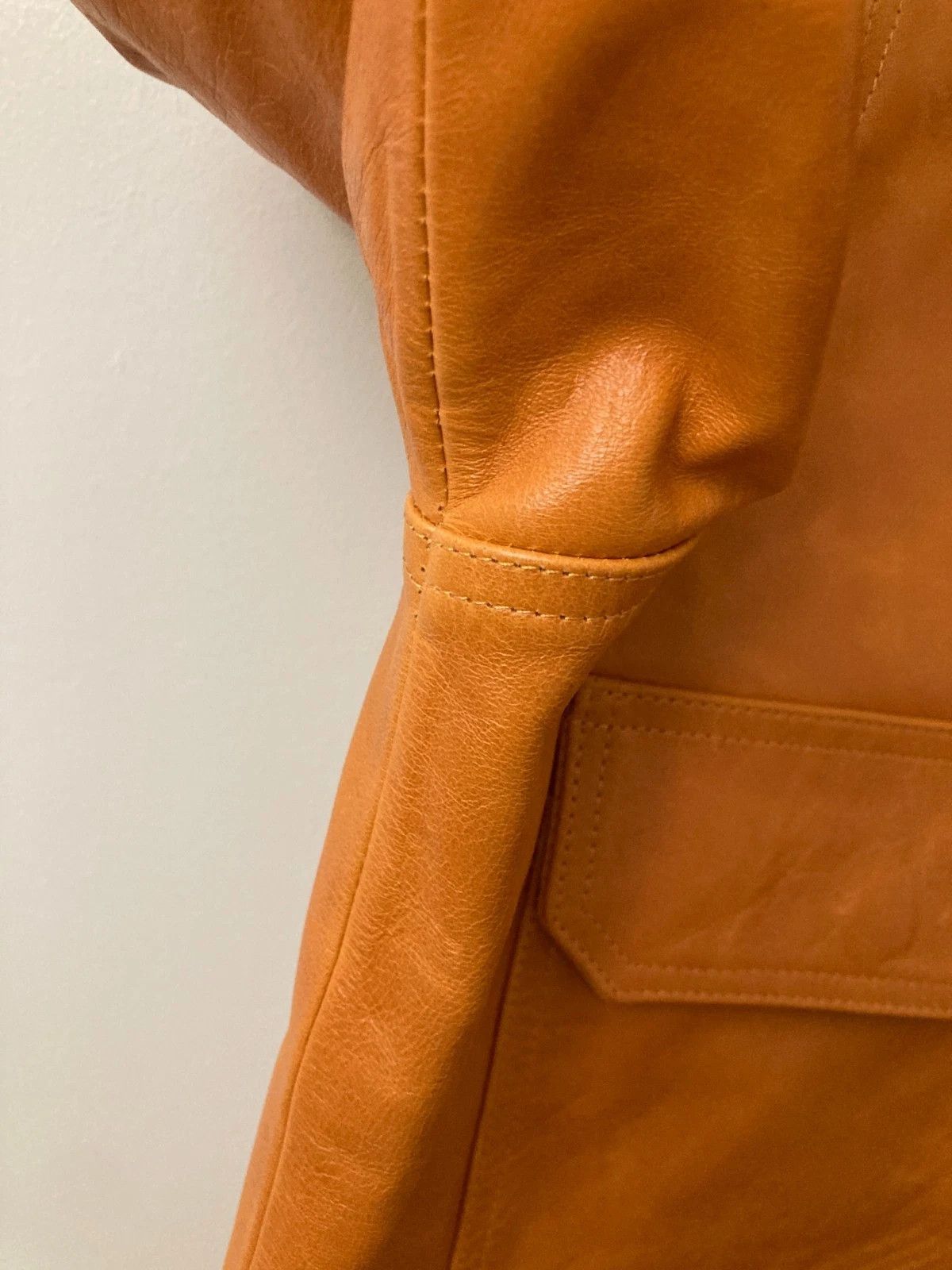 clothsurgeon Leather Jacket Orange Medium/Large Made in England Size US M / EU 48-50 / 2 - 14 Thumbnail